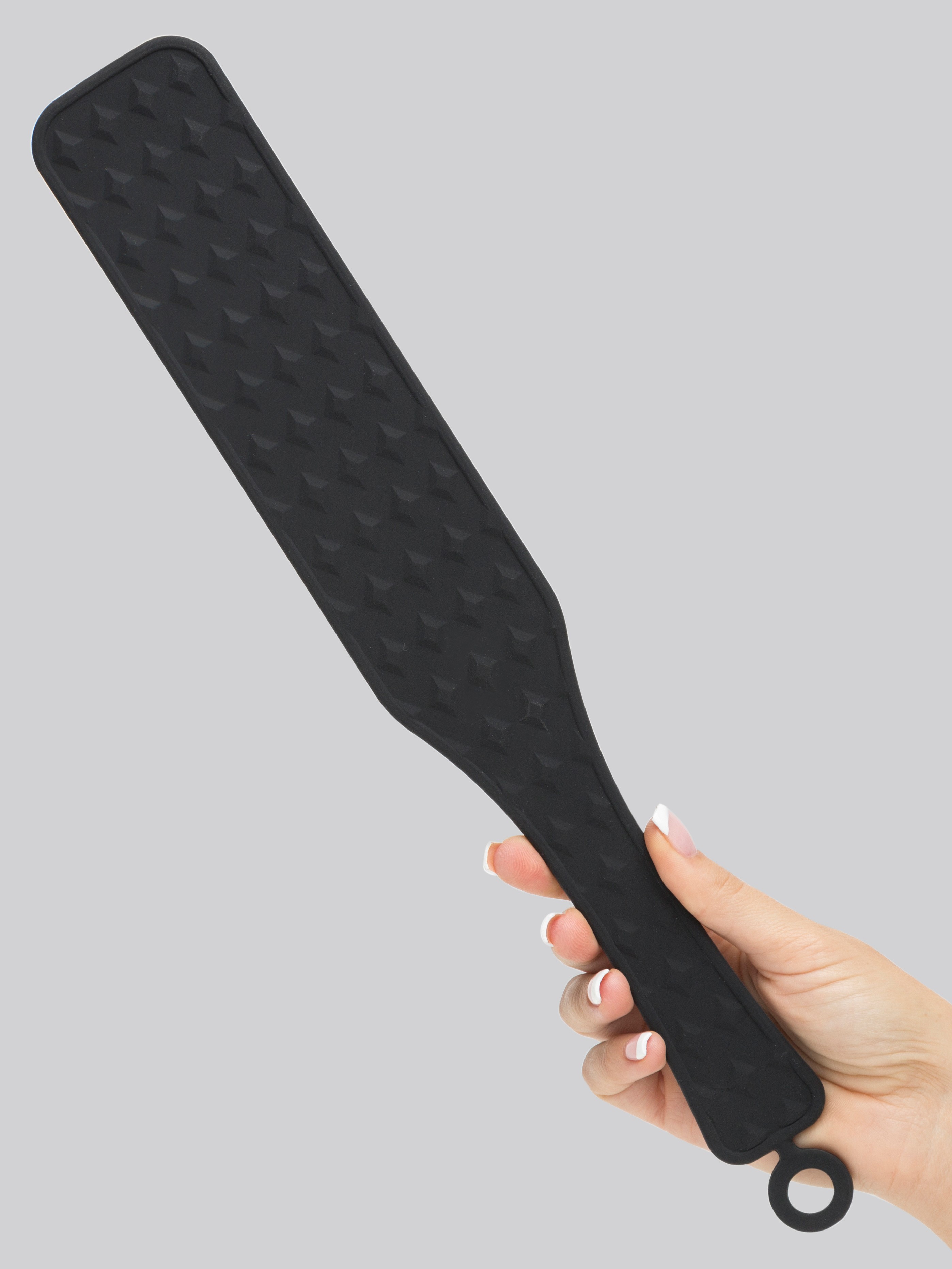 Fetish Fantasy Extreme Advanced Silicone Spanking Paddle, Black, hi-res