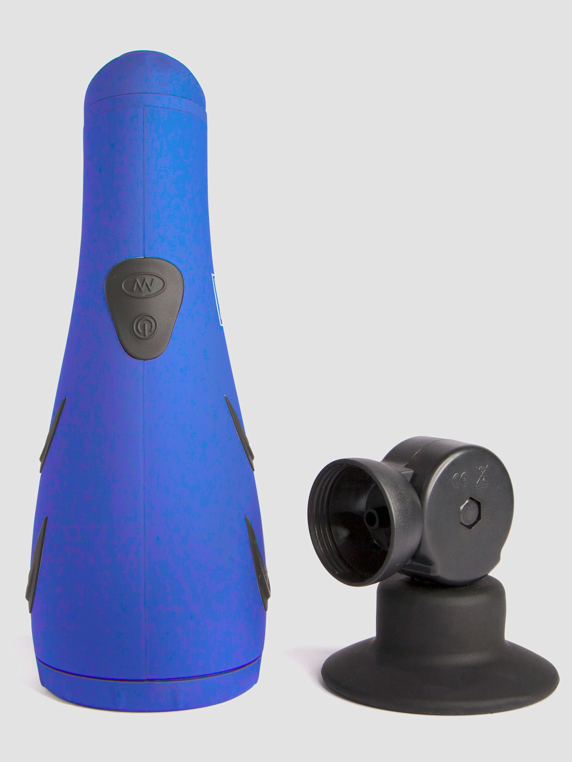 Apollo Hydro Power Stroker Vibrating Male Masturbator with Suction Cup, Blue, hi-res