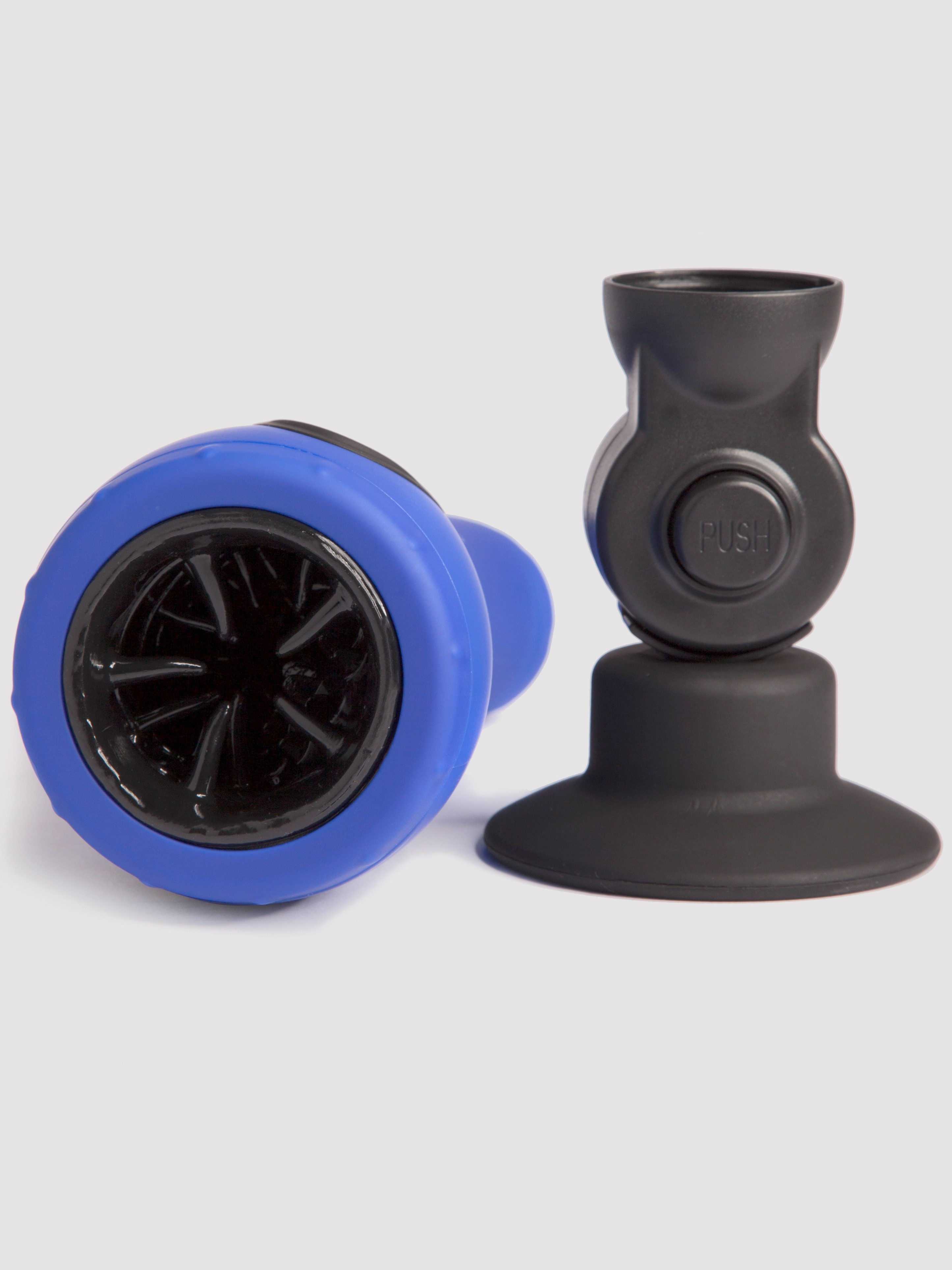 Apollo Hydro Power Stroker Vibrating Male Masturbator with Suction Cup, Blue, hi-res
