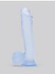 Basix Realistic Large Suction Cup Dildo 10 inch, Clear, hi-res
