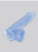 Basix Realistic Large Suction Cup Dildo 10 inch, Clear, hi-res