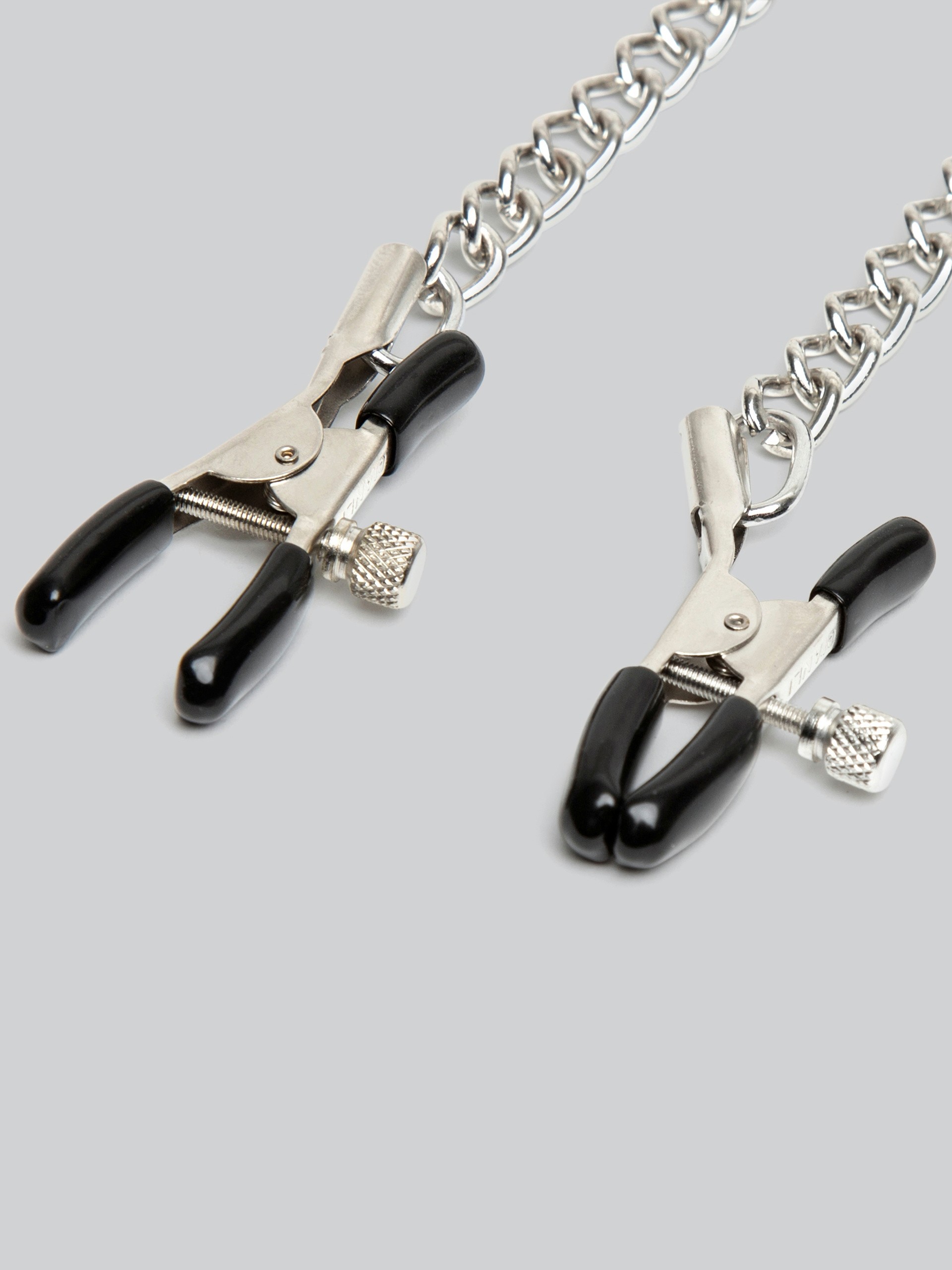 DOMINIX Deluxe Large Breathable Ball Gag with Nipple Clamps, Black, hi-res