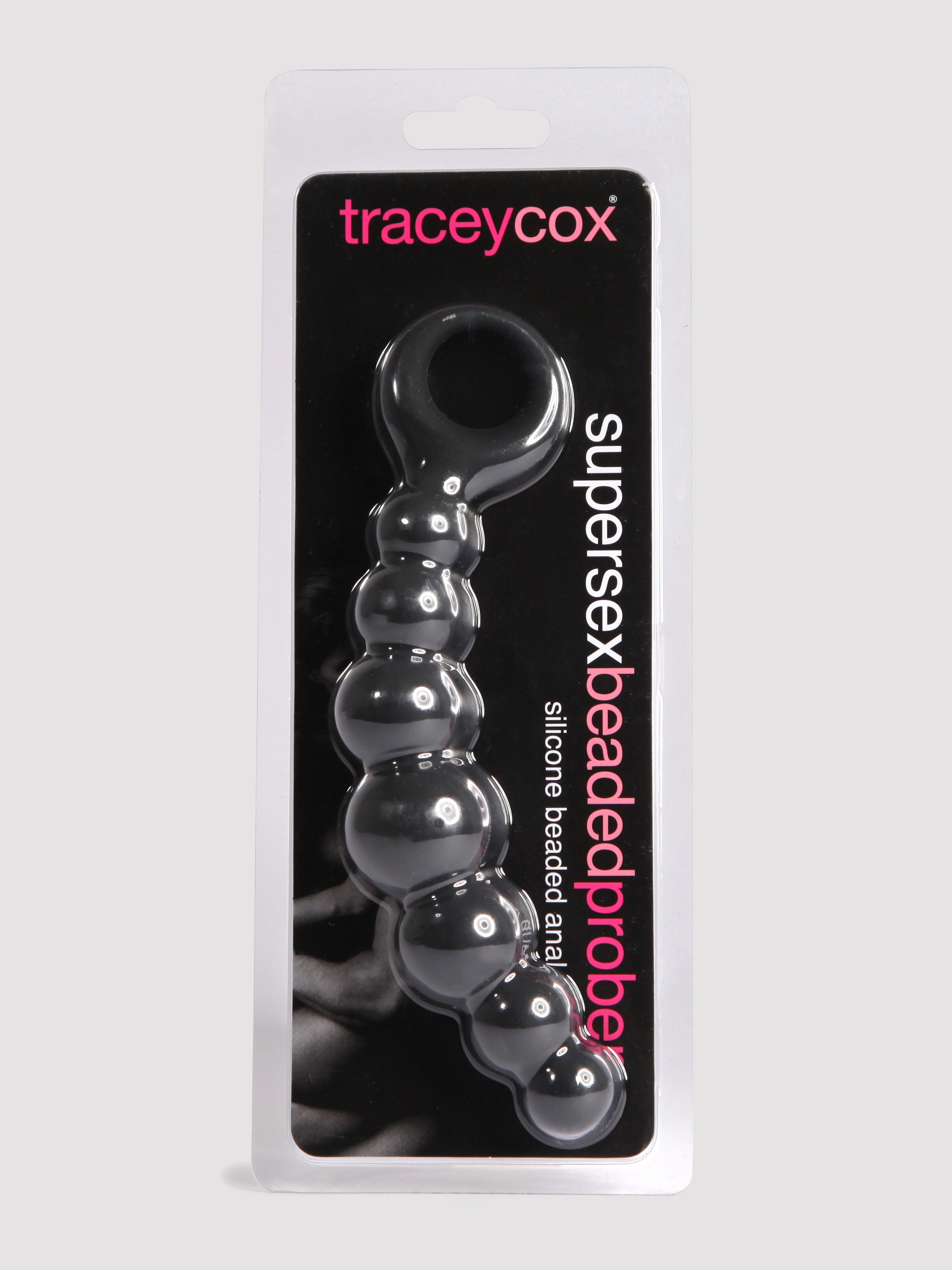 Tracey Cox Supersex Silicone Beaded Anal Prober, Black, hi-res