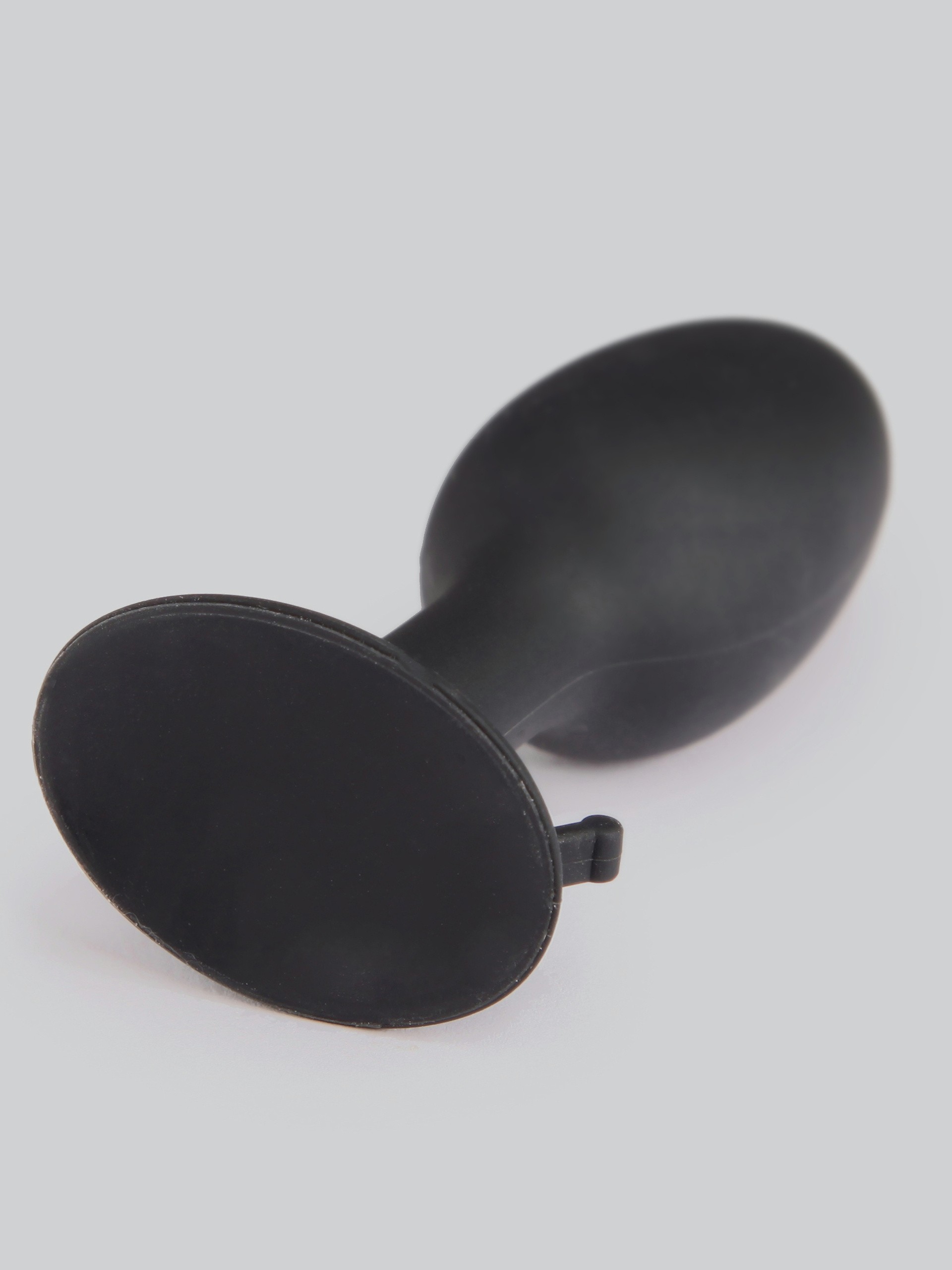 Roll Play Small Butt Plug with Jiggle Ball and Suction Cup, Black, hi-res