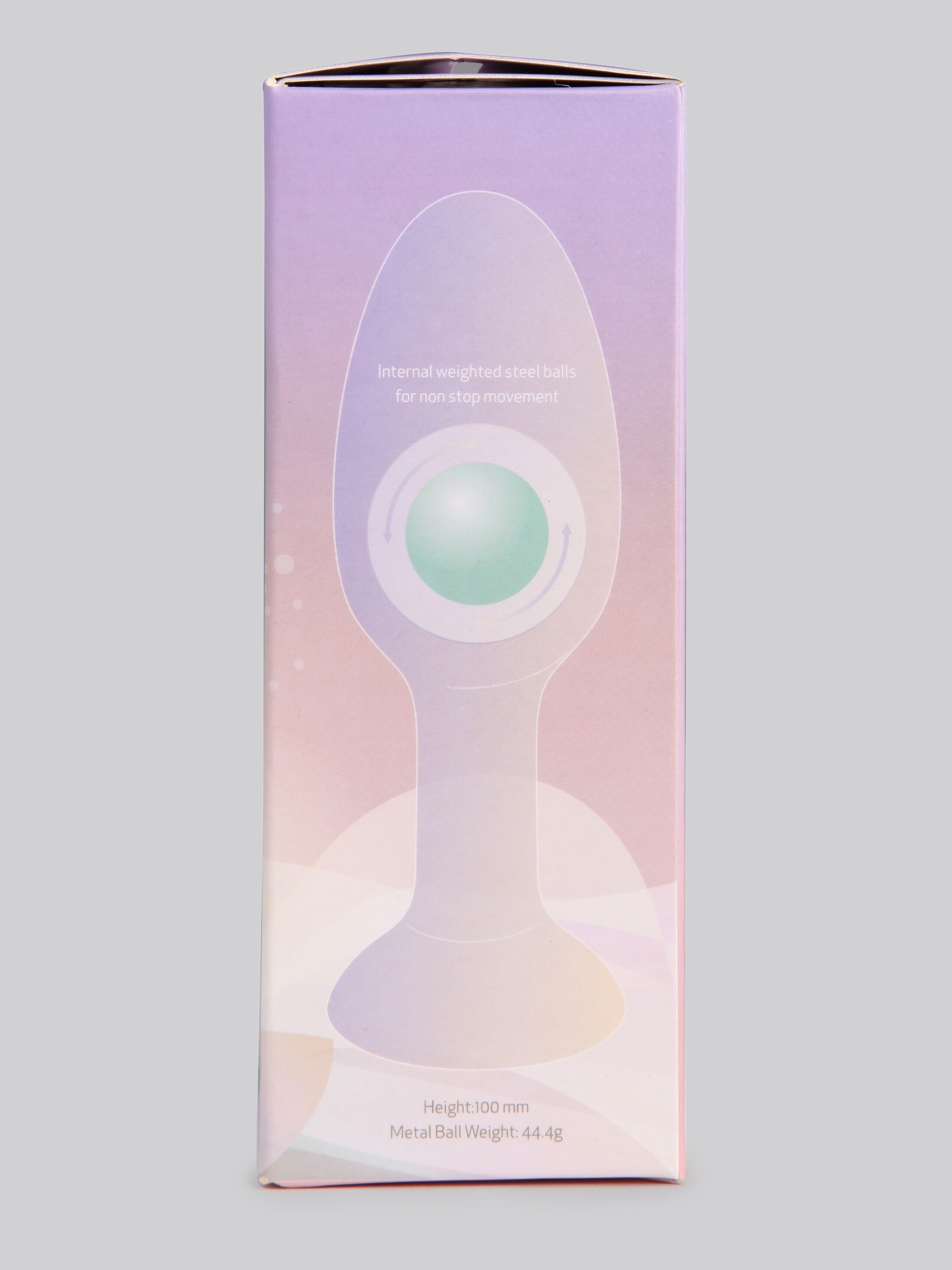 Roll Play Medium Butt Plug with Jiggle Ball and Suction Cup, Black, hi-res