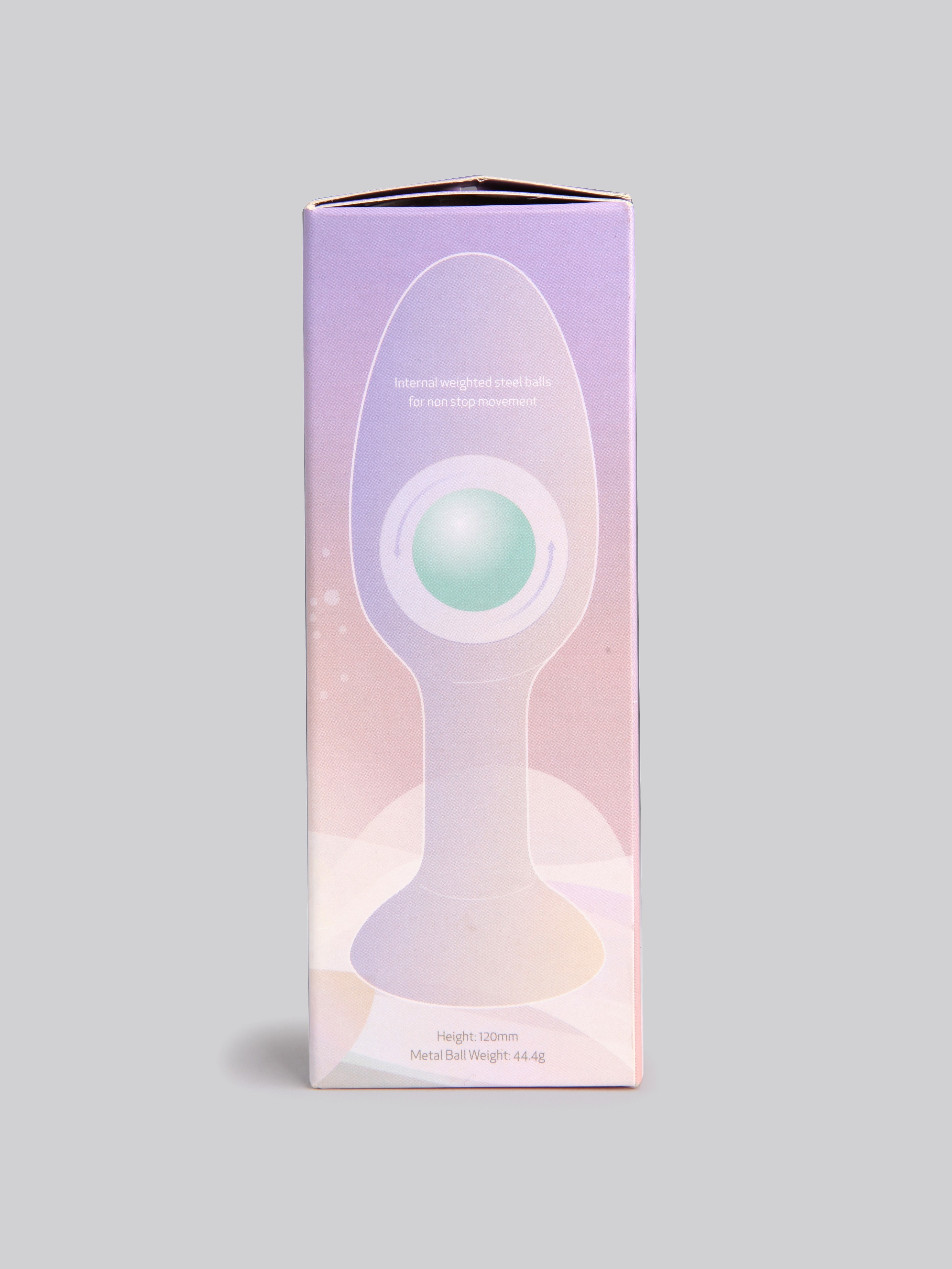 Roll Play Large Butt Plug with Jiggle Ball and Suction Cup, Black, hi-res