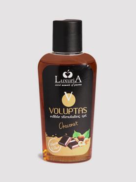 Gel intime à lécher massage aphrodisiaque chocolat noisette 100 ml, Luxuria