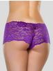 Lovehoney Flirty Black Lace Shorts, Purple, hi-res