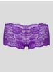 Lovehoney Flirty Black Lace Shorts, Purple, hi-res
