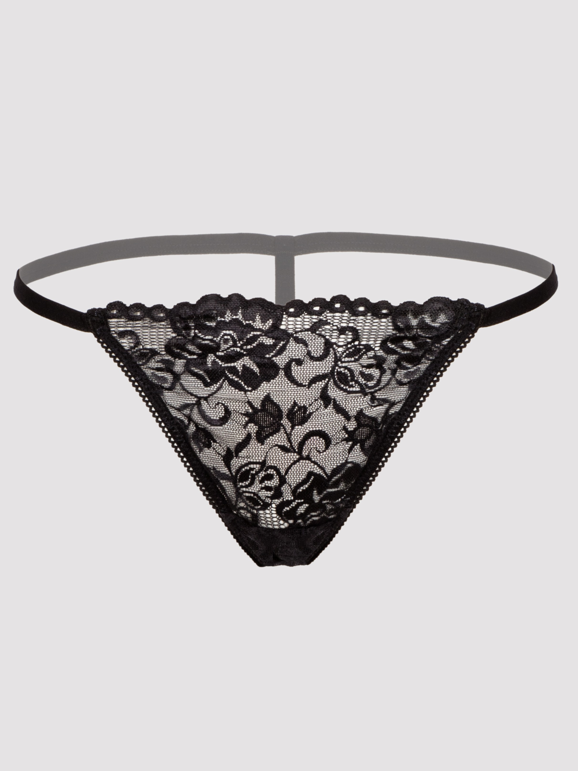 Lovehoney Lingerie Unisex Black Lovehoney Flirty Lace G-String - S / M