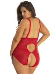 Plus Size Ouvert-Body, Rot, hi-res