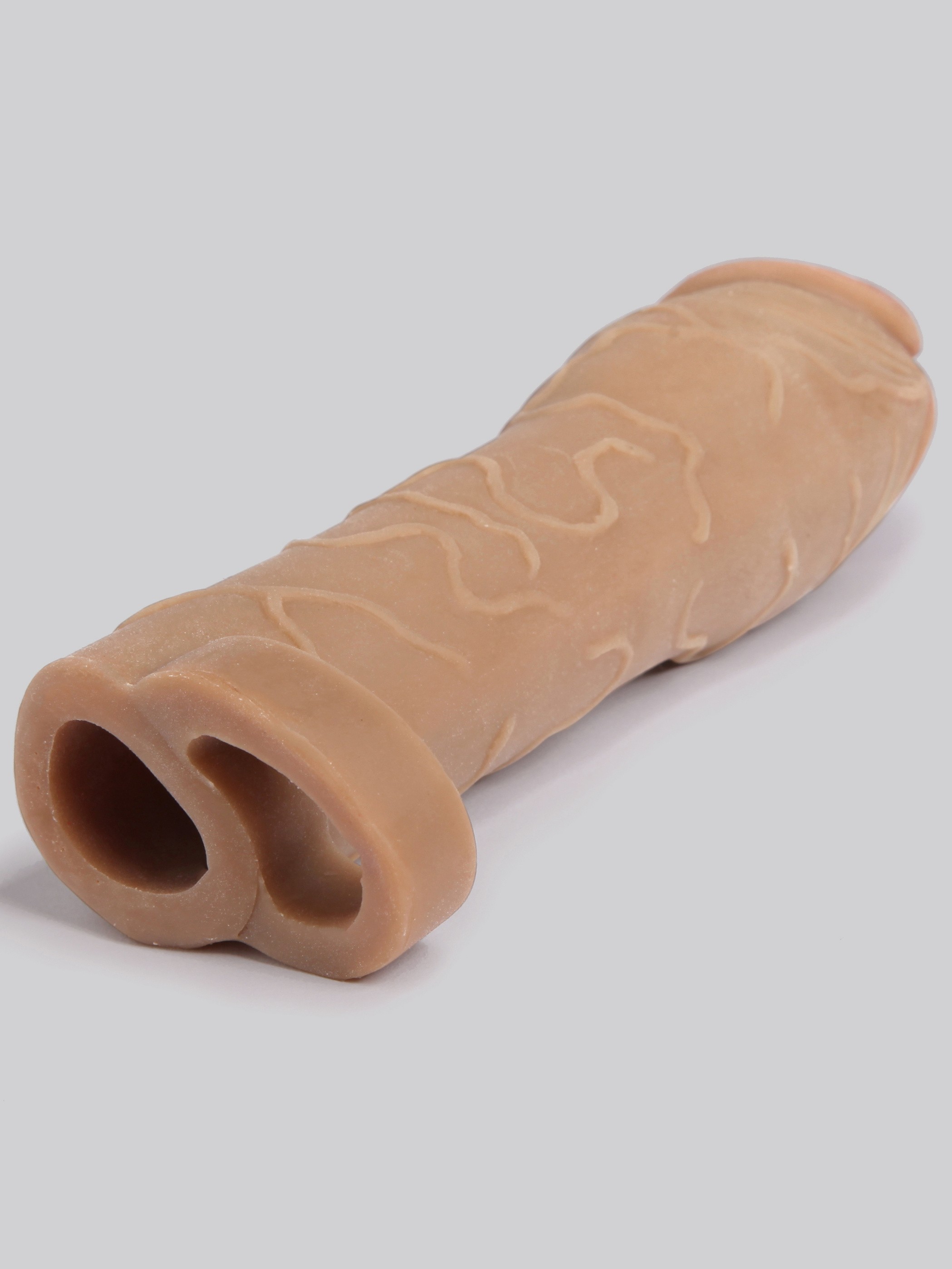 Fantasy X-Tensions 2 Extra Inches Realistic Penis Extender with Ball Loop, Flesh Brown, hi-res