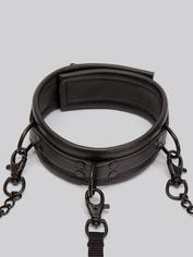 Bondage Boutique Faux Leather Collar and Cuff Set, Black, hi-res