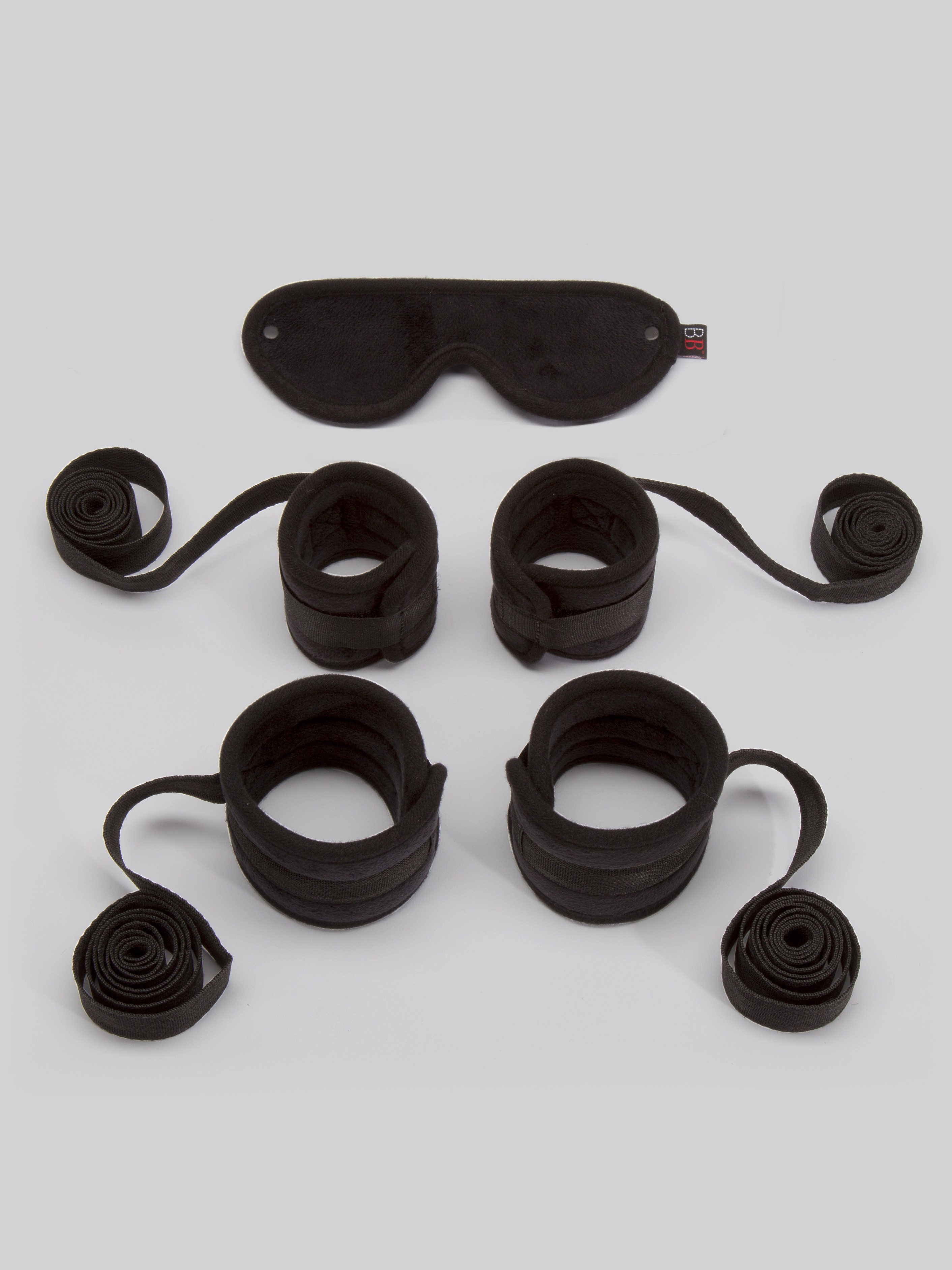 Bondage Boutique Kinky Couple Bedroom Restraint Kit (5 Piece), Black, hi-res