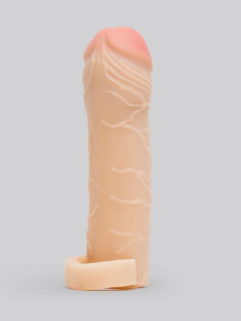 Fantasy X-Tensions 1 Extra Inch Realistic Penis Extender with Ball Loop, Flesh Pink, hi-res