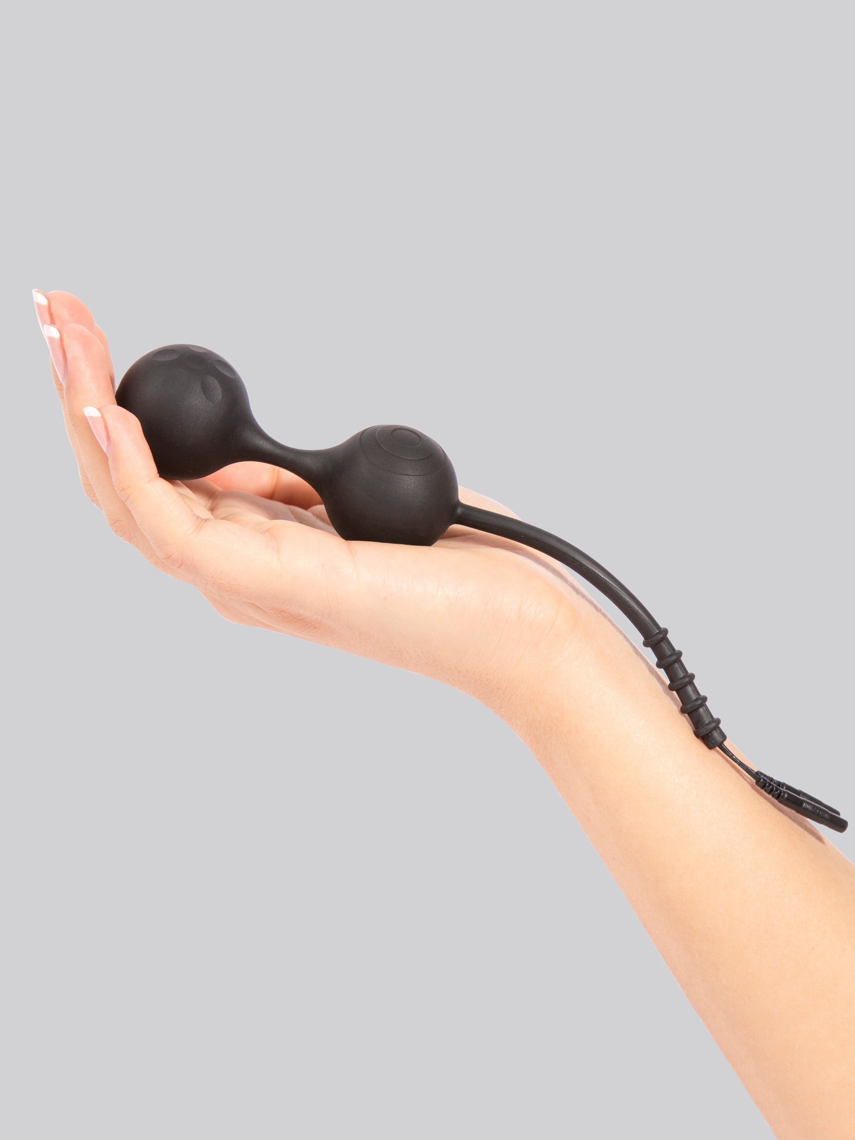 ElectraStim Lula Noir Silicone Kegel Balls with E-Stim, Black, hi-res