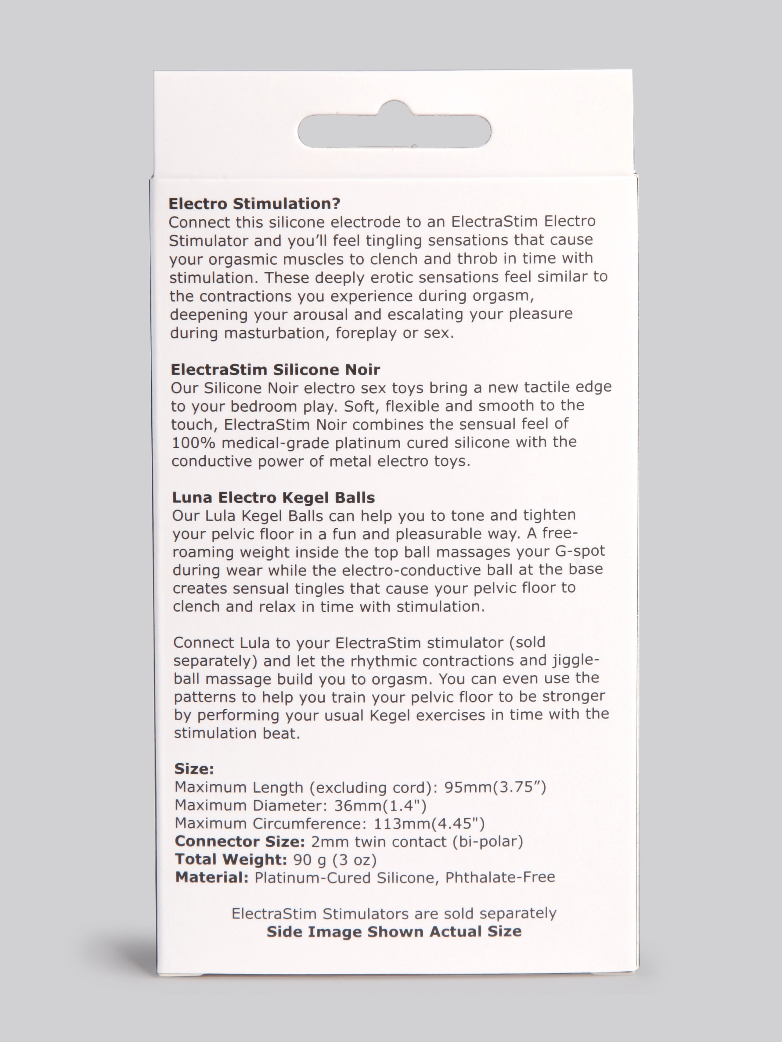ElectraStim Lula Noir Silicone Kegel Balls with E-Stim, Black, hi-res