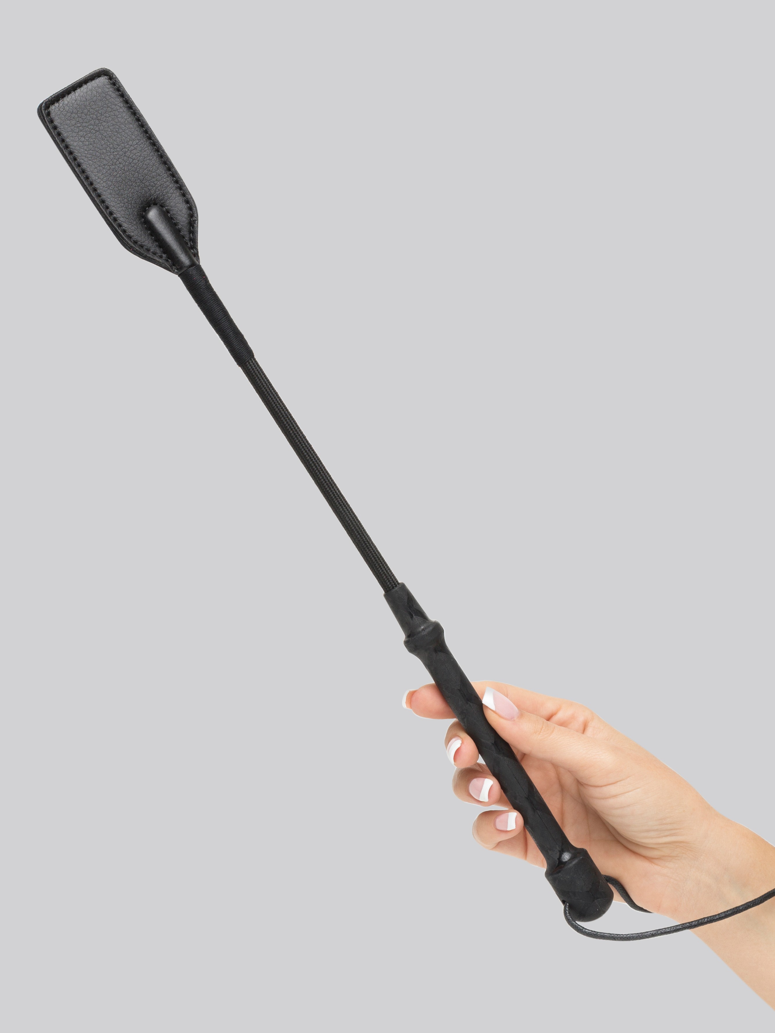 Bondage Boutique Faux Leather Crop, Black, hi-res