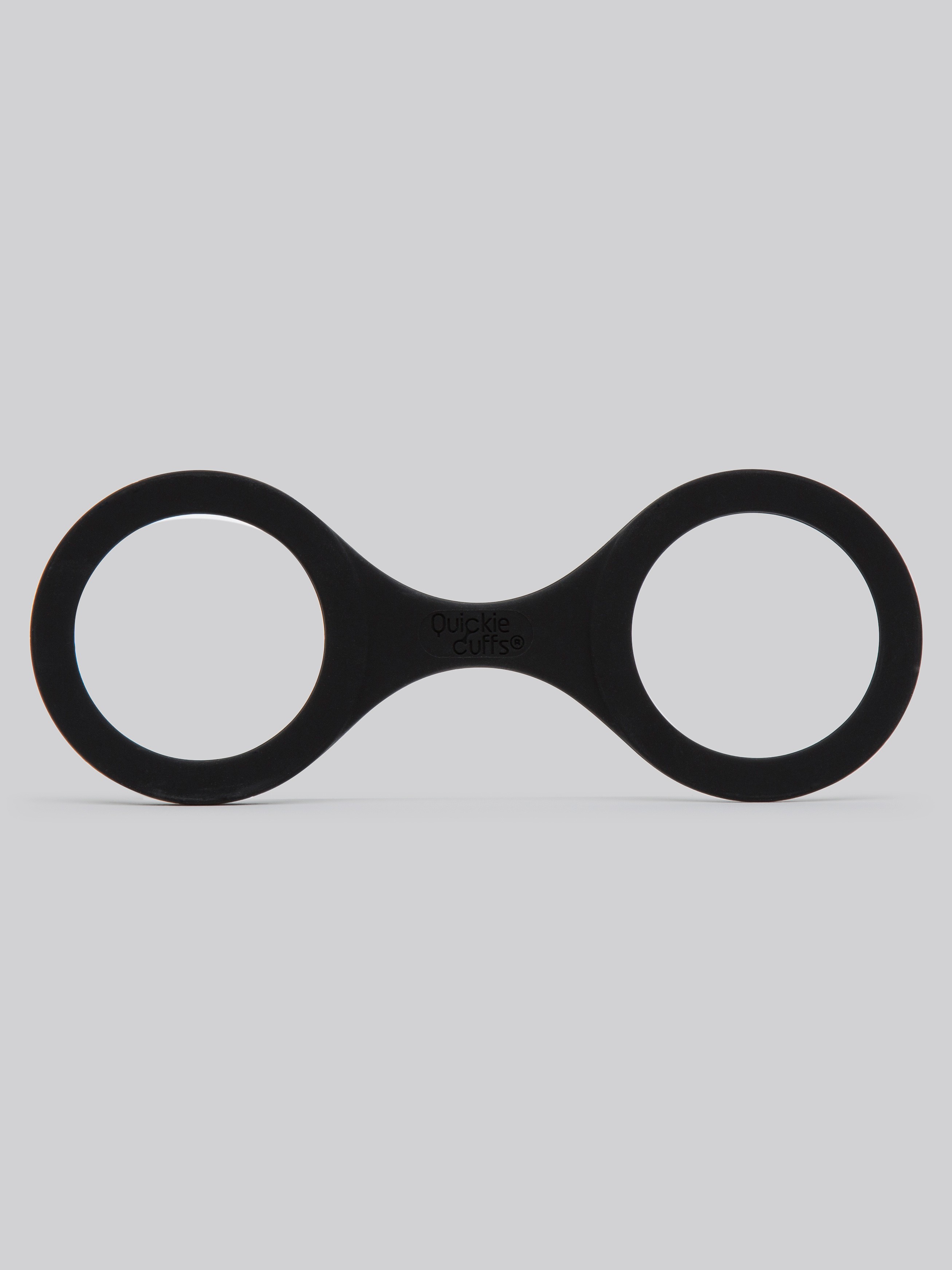 Quickie Cuffs Super-Strong Medium Silicone Restraints, Black, hi-res