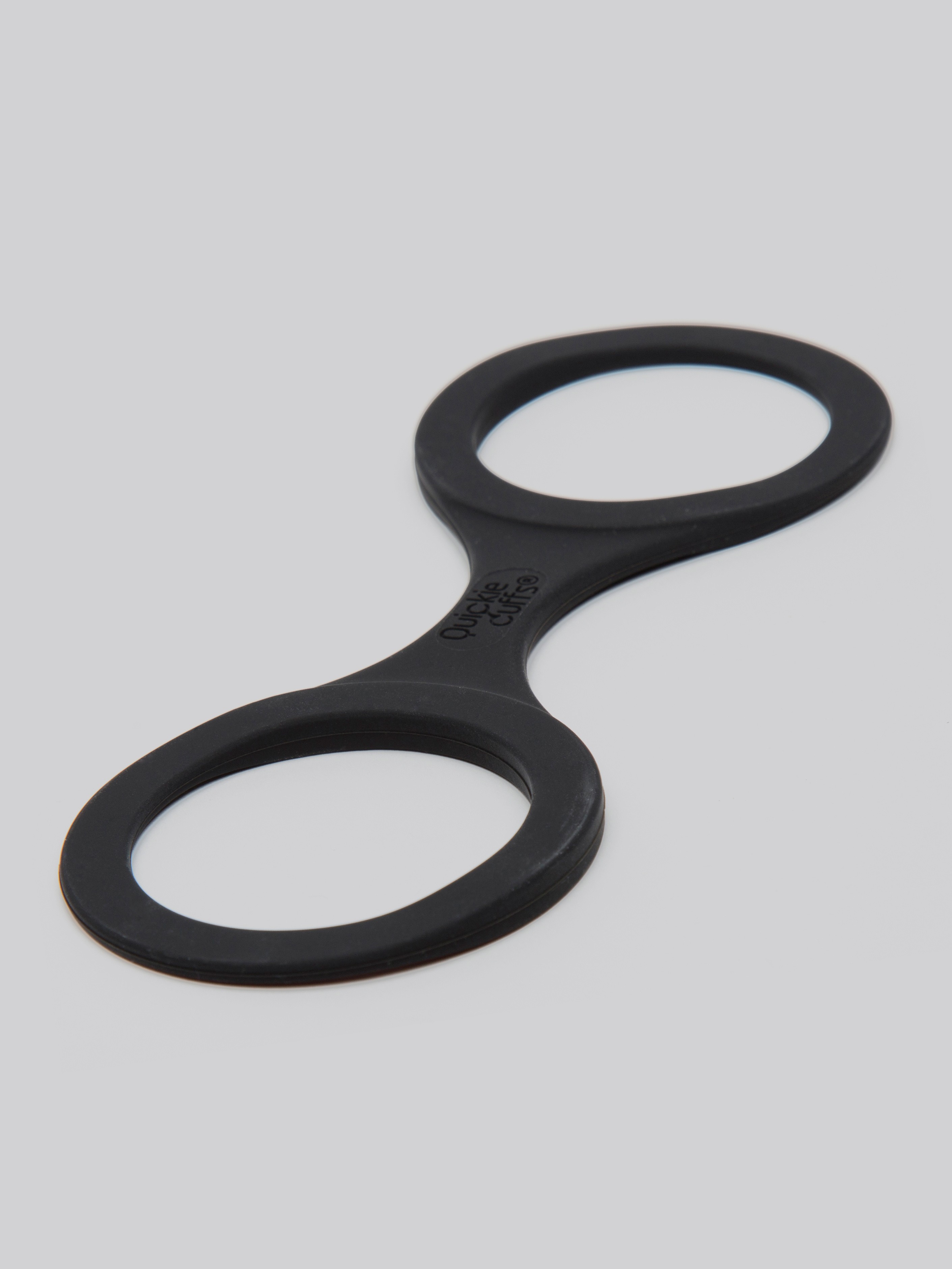 Quickie Cuffs Super-Strong Medium Silicone Restraints, Black, hi-res