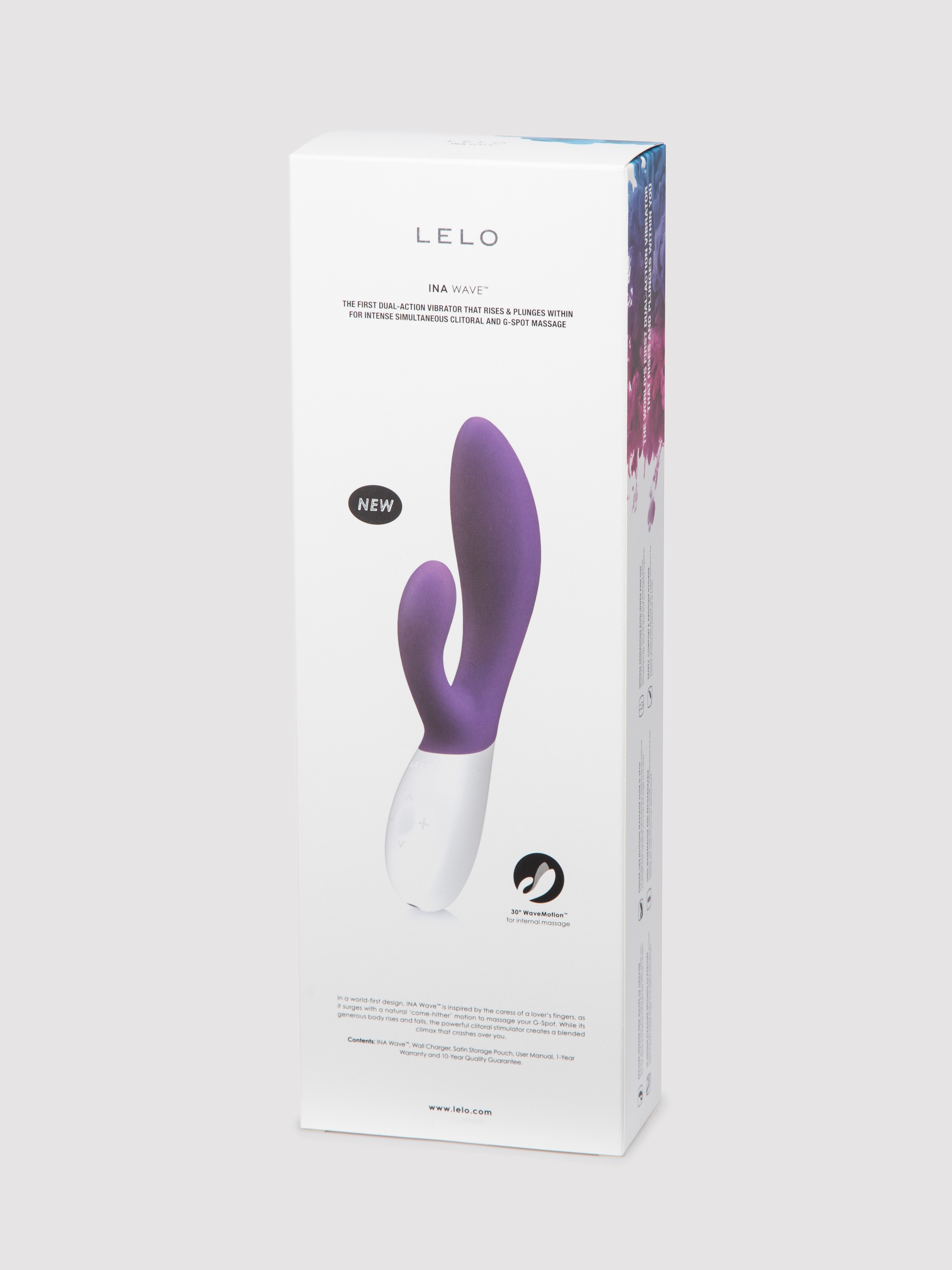 Lelo Ina Wave Luxury Rechargeable 10 Function Rabbit Vibrator, Purple, hi-res