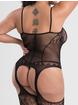 Lovehoney Plus Size Up All Night Lace Bodystocking, Black, hi-res