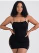 Lovehoney Plus Size Hourglass Black Mini Dress, Black, hi-res
