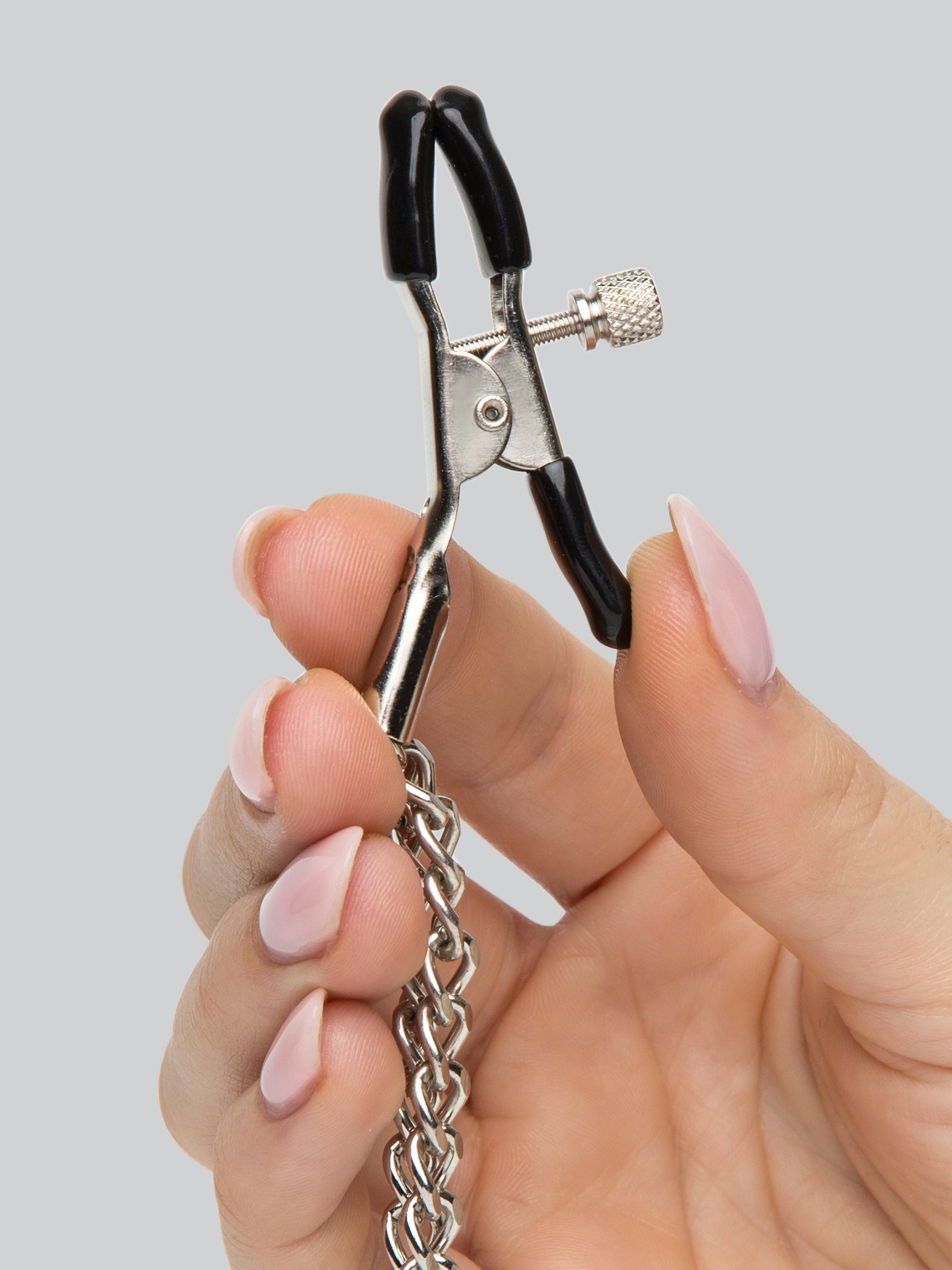 BASICS Collar with Nipple Clamps, Black, hi-res