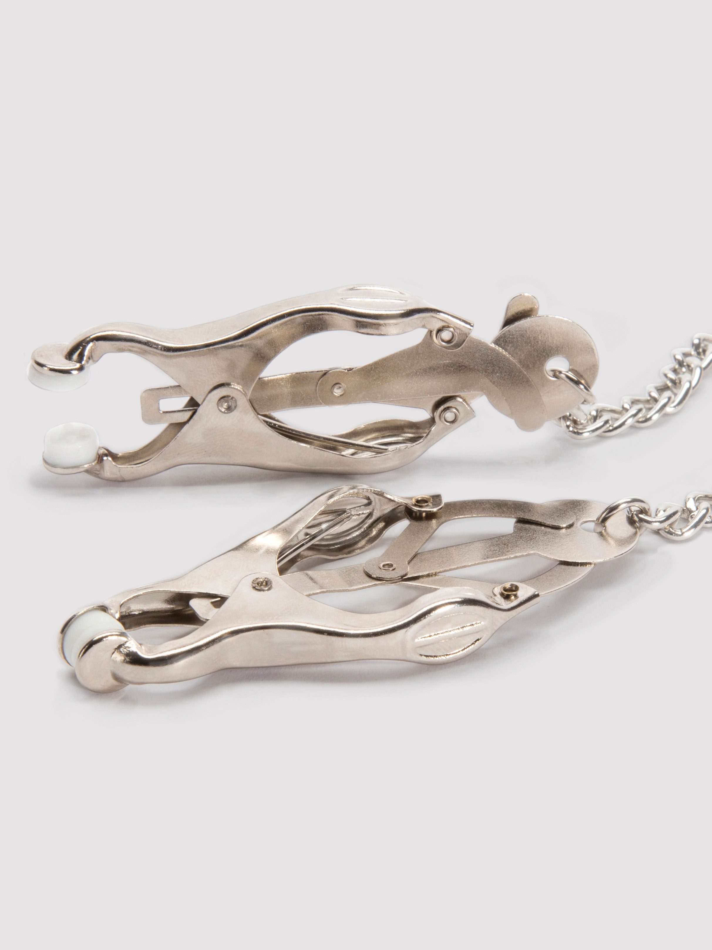 Bondage Boutique Squeeze and Tease Nipple Clamps, Silver, hi-res