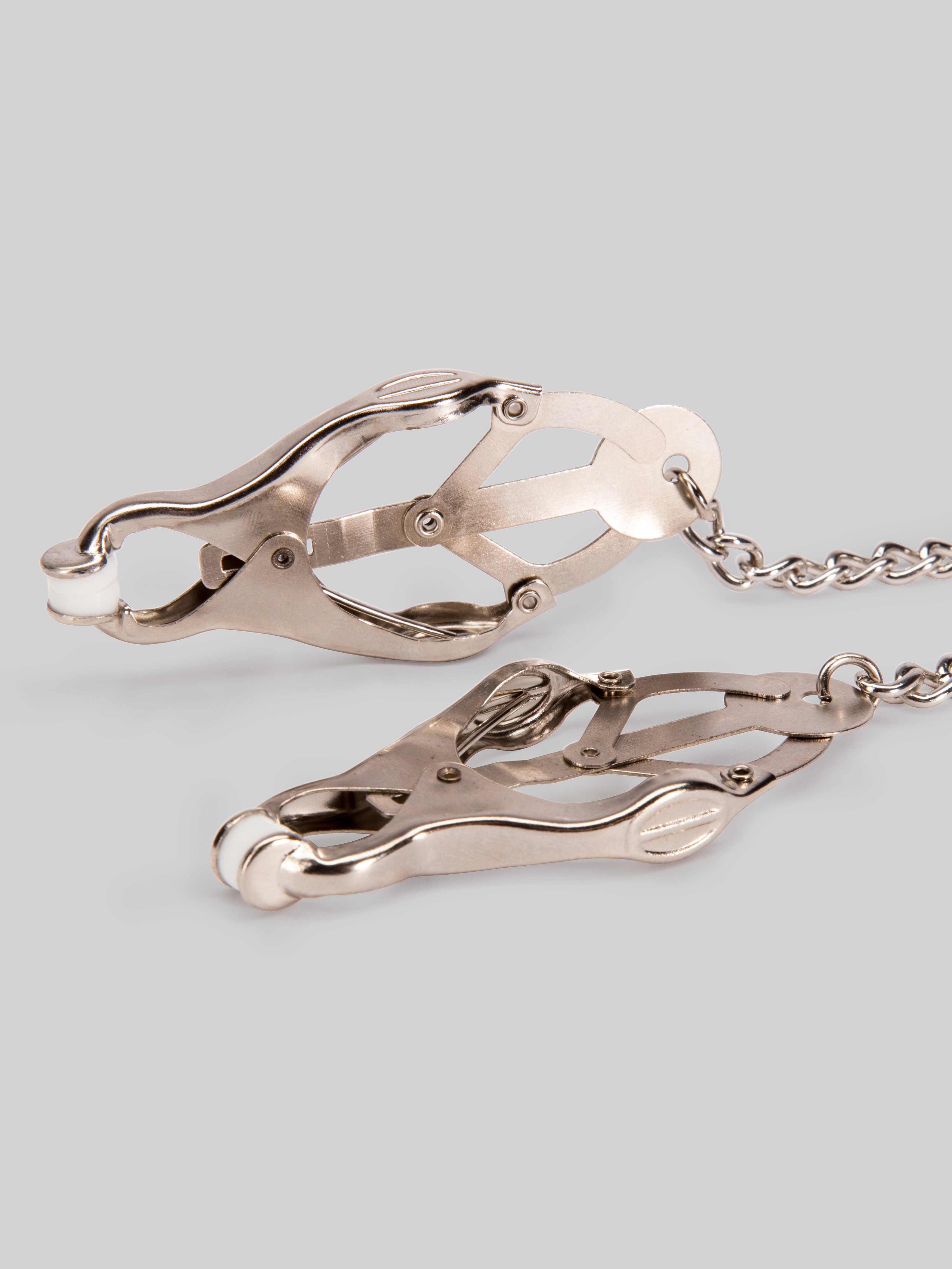 Bondage Boutique Squeeze and Tease Nipple Clamps, Silver, hi-res