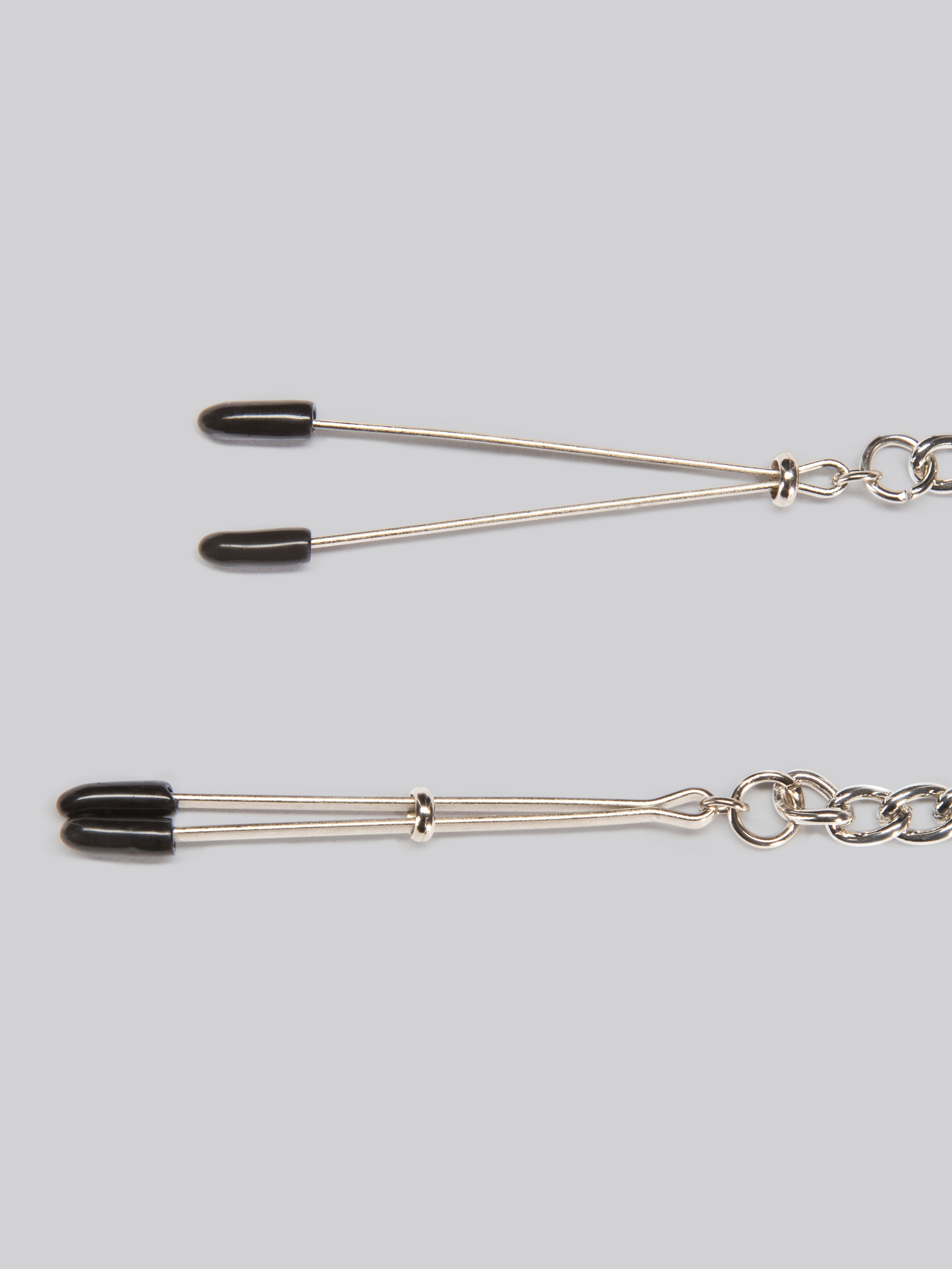 Bondage Boutique Adjustable Tweezer Nipple Clamps, Silver, hi-res