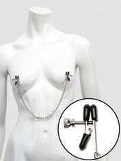 Bondage Boutique Adjustable Nipple Clamps, Silver, hi-res