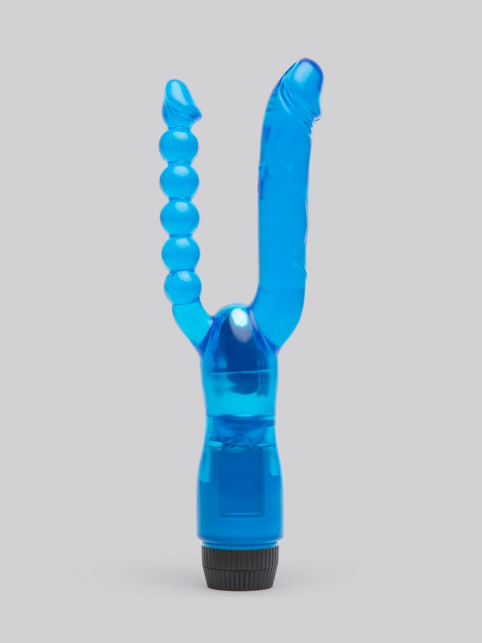 Lovehoney Double Lover Double Penetration Vibrator, Blue, hi-res