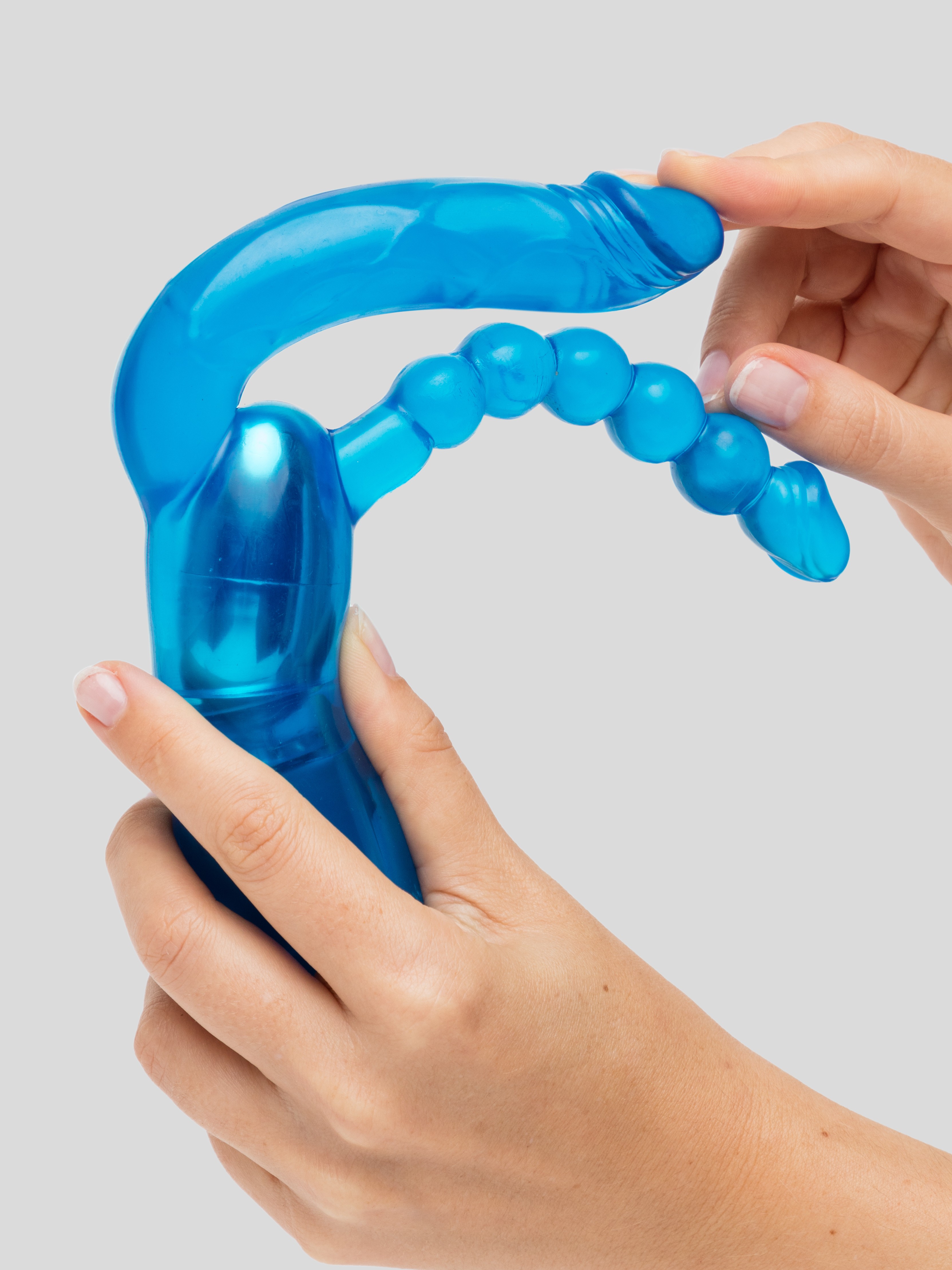 Lovehoney Double Lover Double Penetration Vibrator, Blue, hi-res