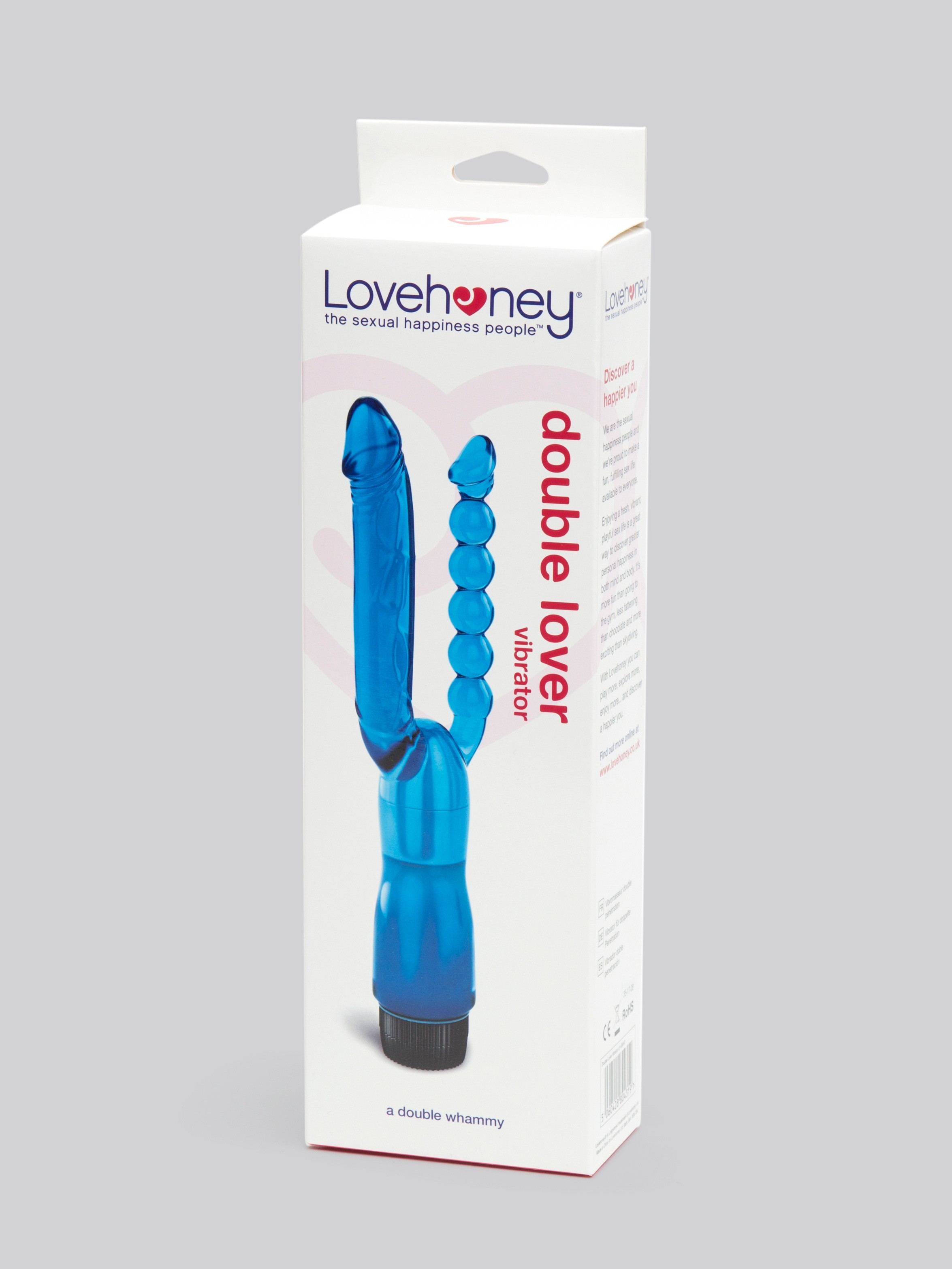 Lovehoney Double Lover Double Penetration Vibrator, Blue, hi-res