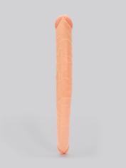 Hoodlum Tapered Double Penetration Realistic Double-Ended Dildo 14 Inch, Flesh Pink, hi-res