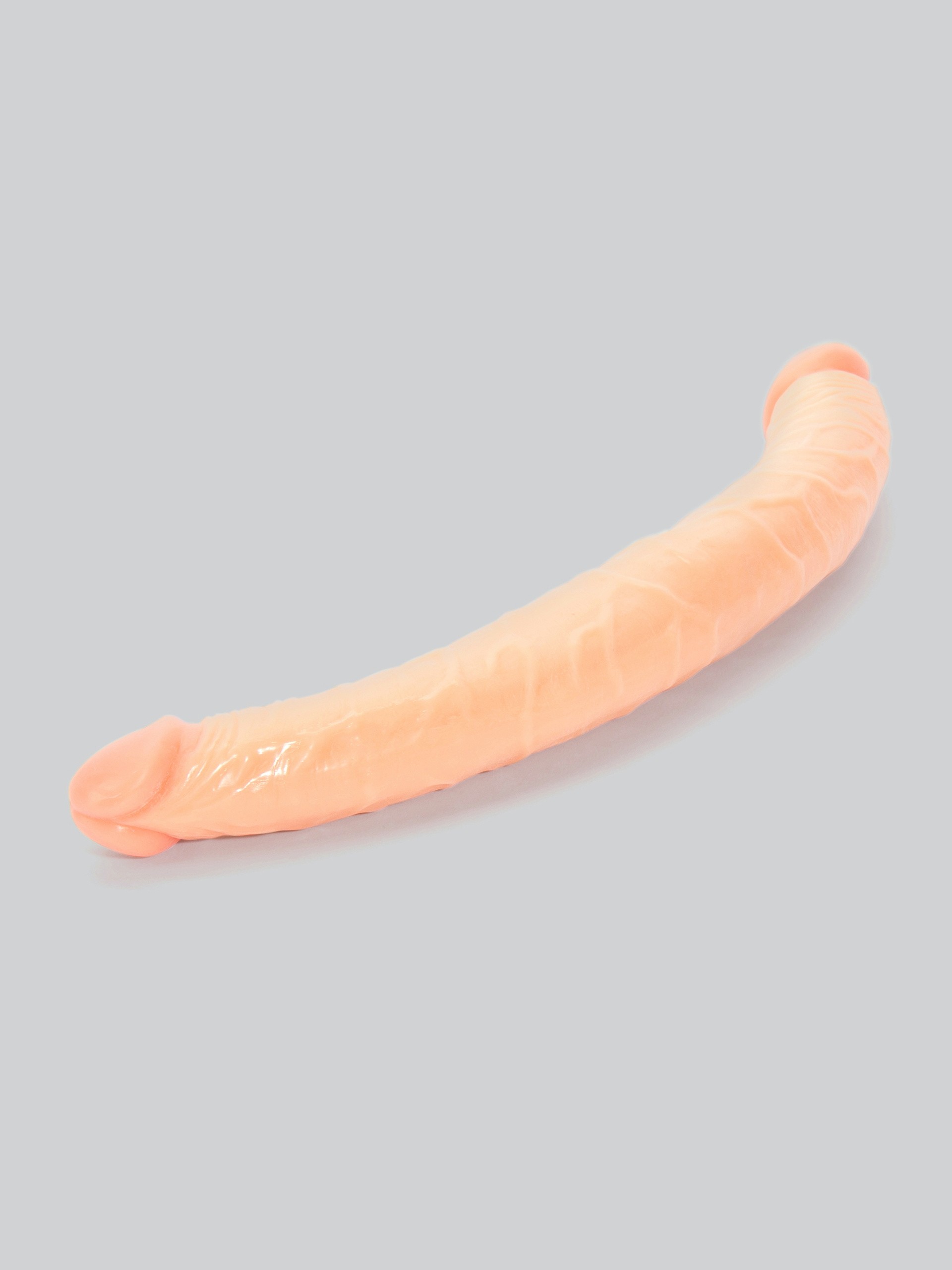 Hoodlum Tapered Double Penetration Realistic Double-Ended Dildo 14 Inch, Flesh Pink, hi-res