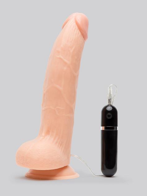 Rowdy Girthy Extra Quiet Suction Cup Dildo Vibrator 8.5 Inch, Flesh Pink, hi-res