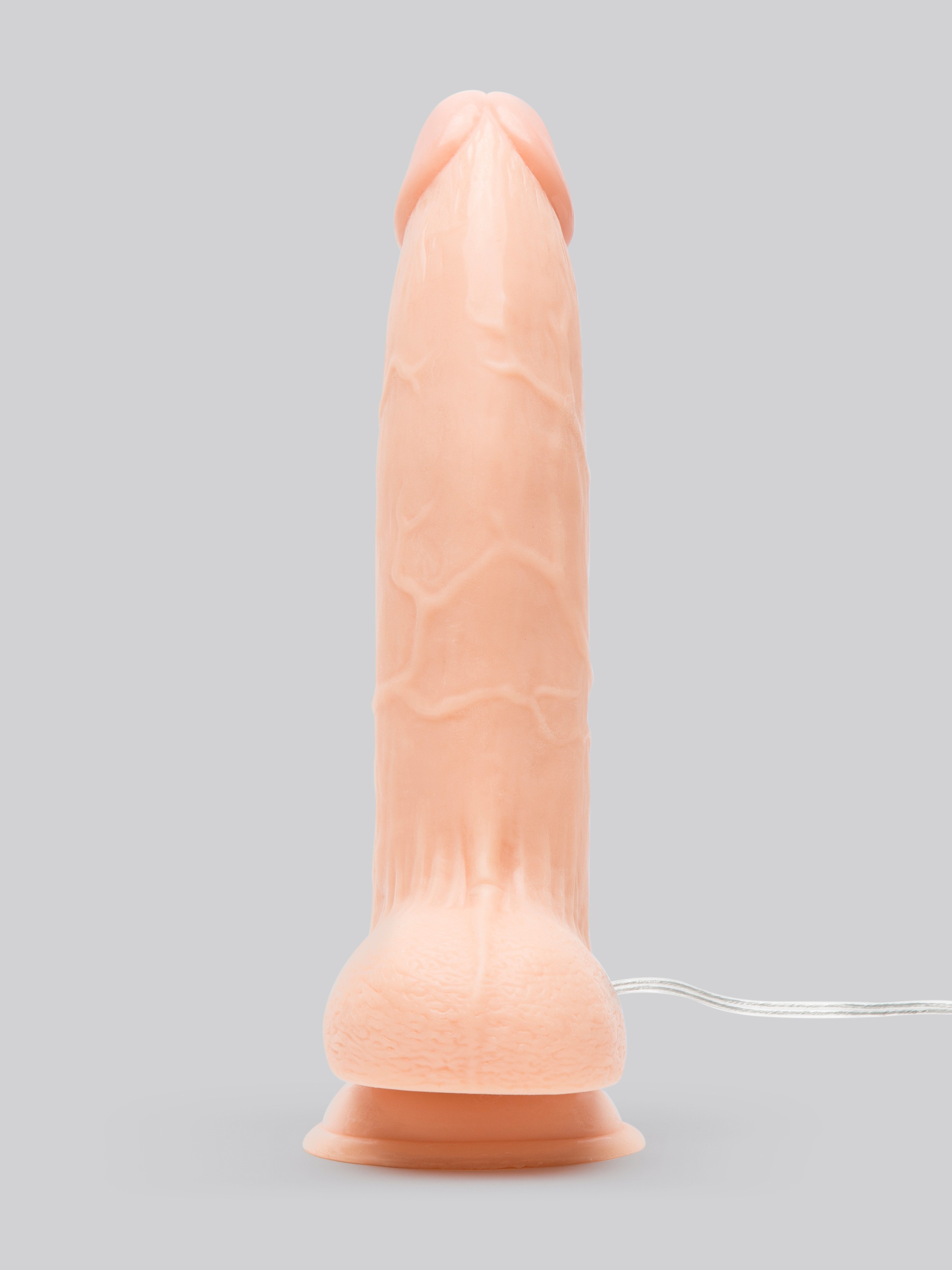 Rowdy Girthy Extra Quiet Suction Cup Dildo Vibrator 8.5 Inch, Flesh Pink, hi-res