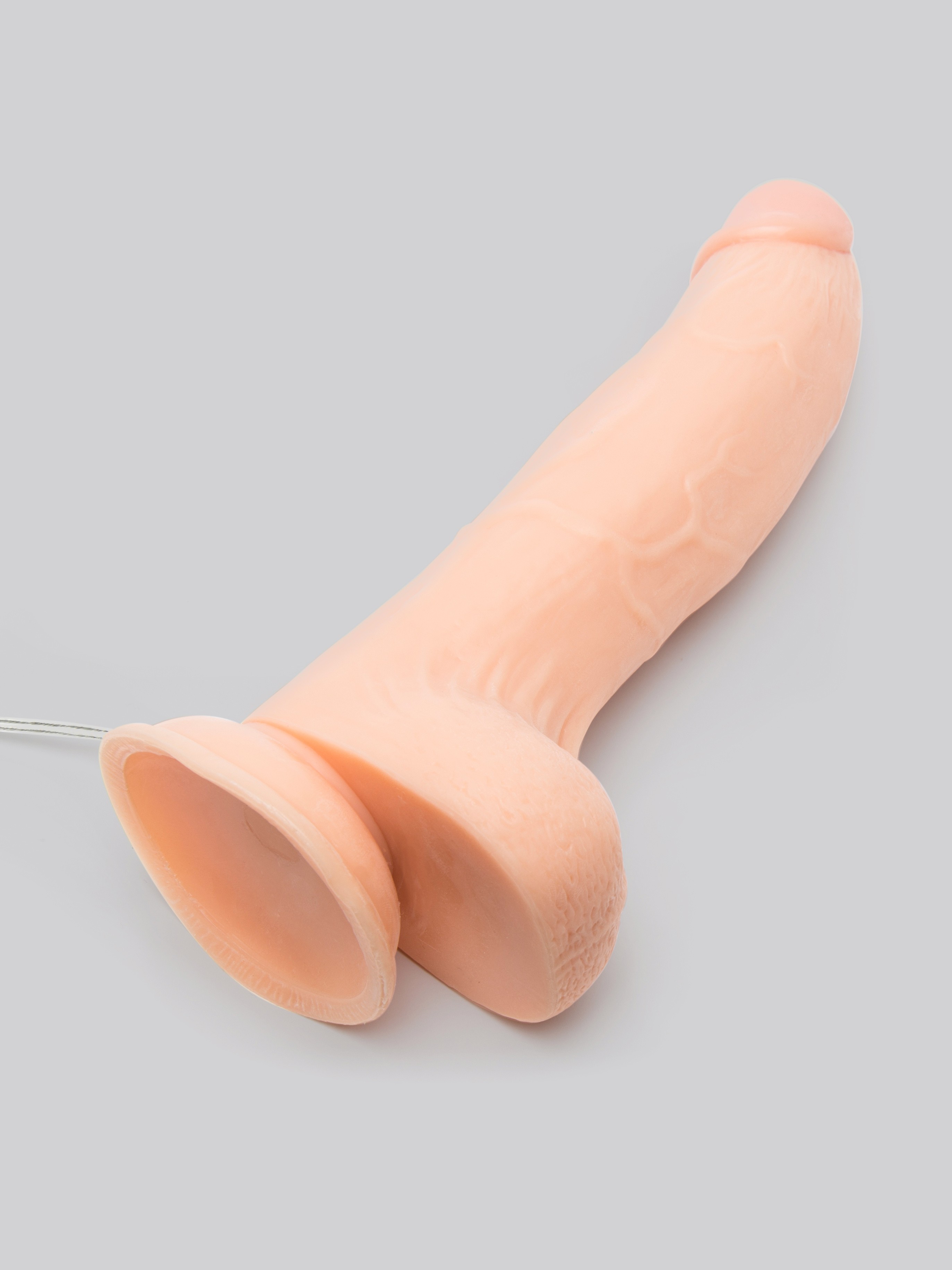 Rowdy Girthy Extra Quiet Suction Cup Dildo Vibrator 8.5 Inch, Flesh Pink, hi-res