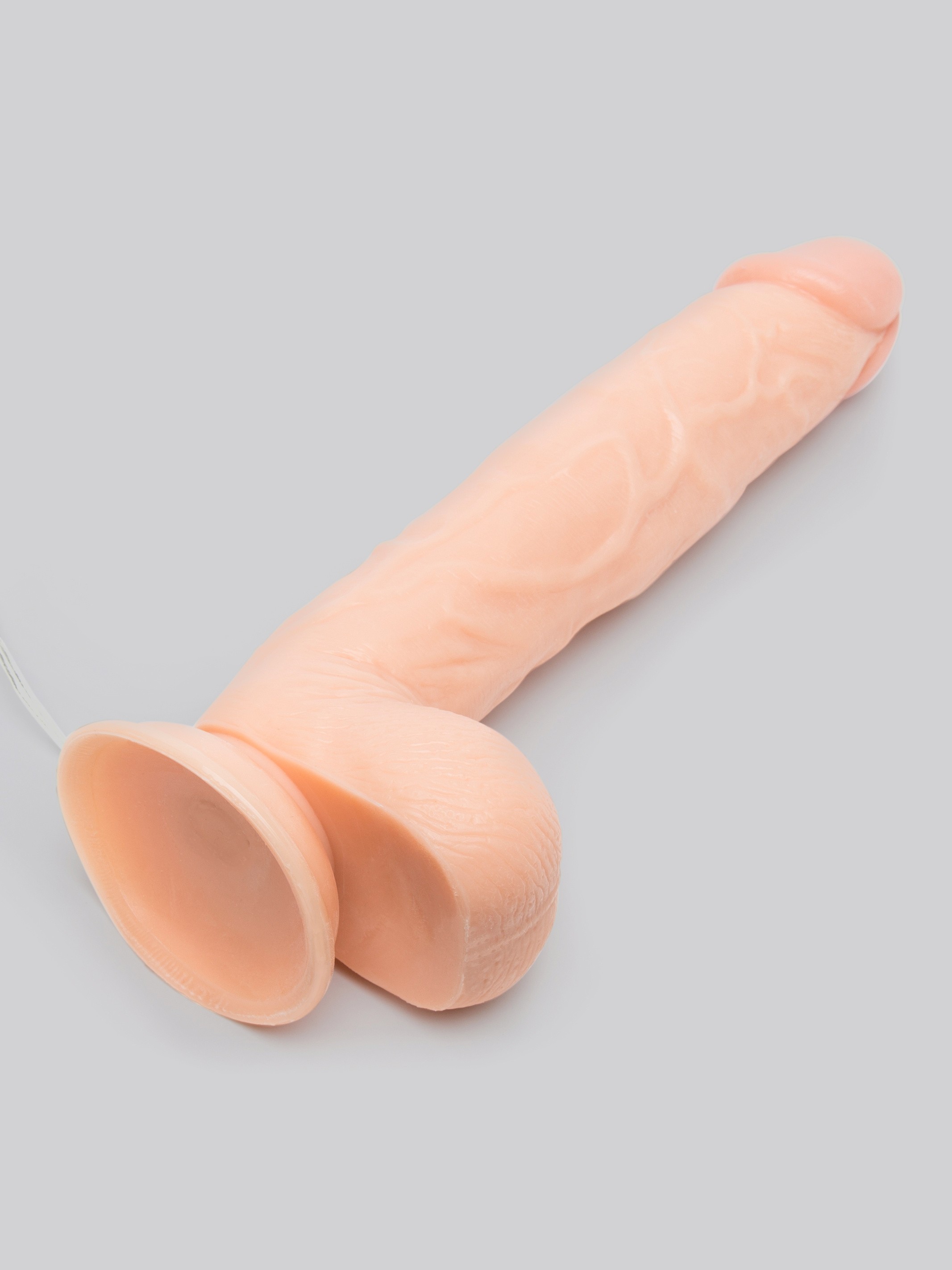 Rowdy Extra Quiet Realistic Suction Cup Dildo Vibrator 8.5 Inch, Flesh Pink, hi-res