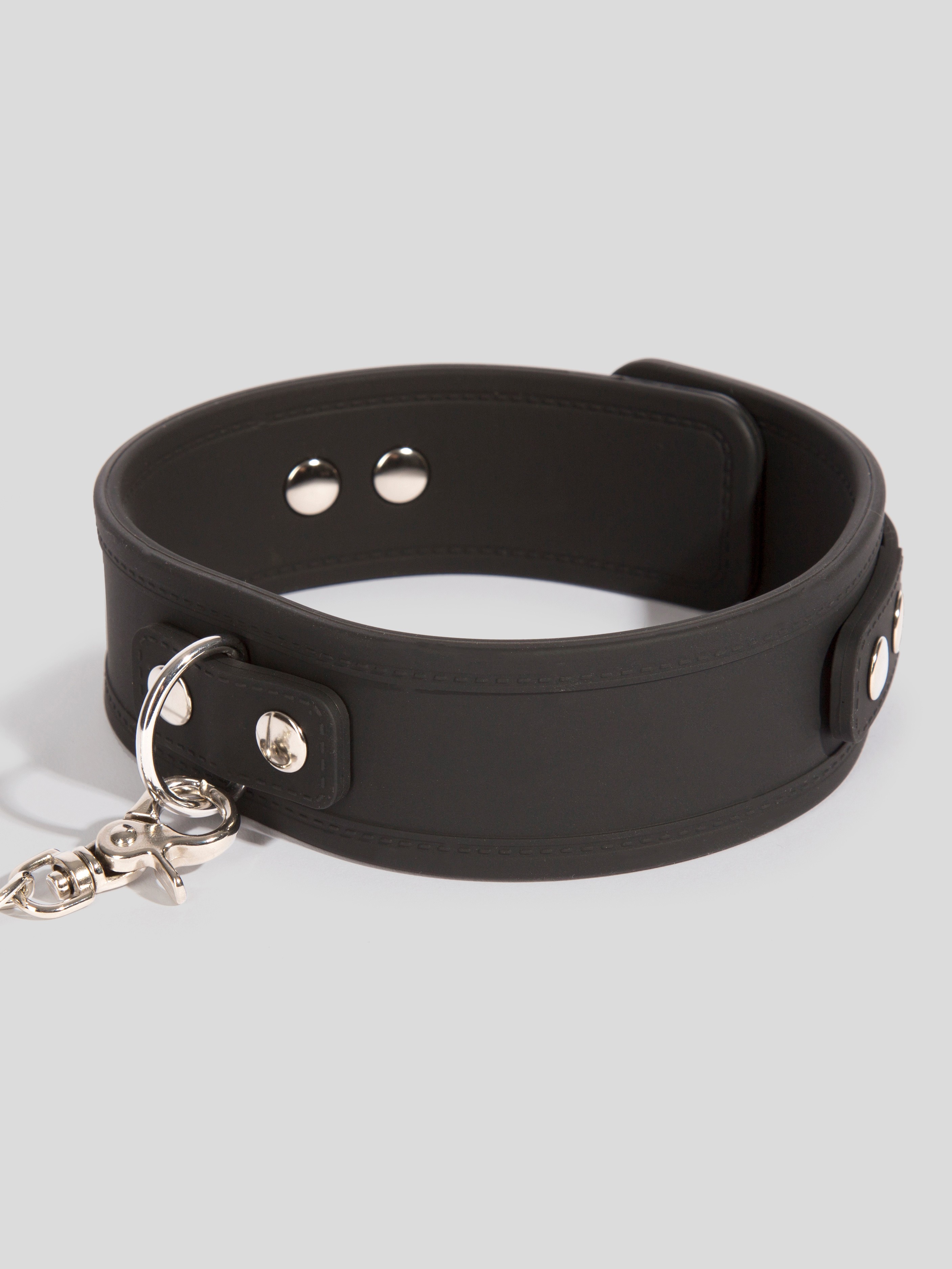 Bad Kitty Silicone Collar and Lead Set, Black, hi-res