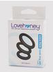 Lovehoney Get Hard Extra Thick Silicone Cock Ring Set (3 Pack), Black, hi-res