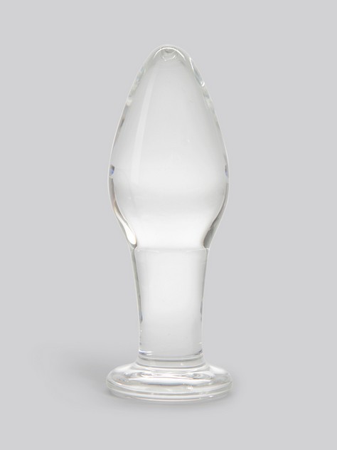 Lovehoney Pure Pleasure Sensual Glass Butt Plug, Clear, hi-res