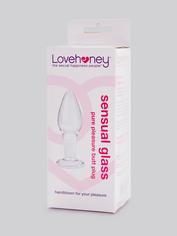 Lovehoney Pure Pleasure Sensual Glass Butt Plug, Clear, hi-res