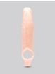 Gaine extension pénis anneau testicules Mega Mighty 7,5 cm supp, Lovehoney, Couleur rose chair, hi-res