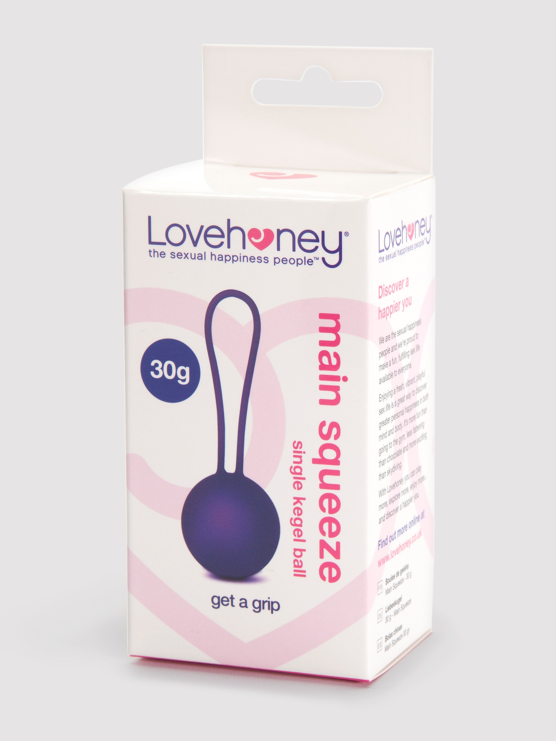 Lovehoney Main Squeeze Single Kegel Ball 30g, Purple, hi-res