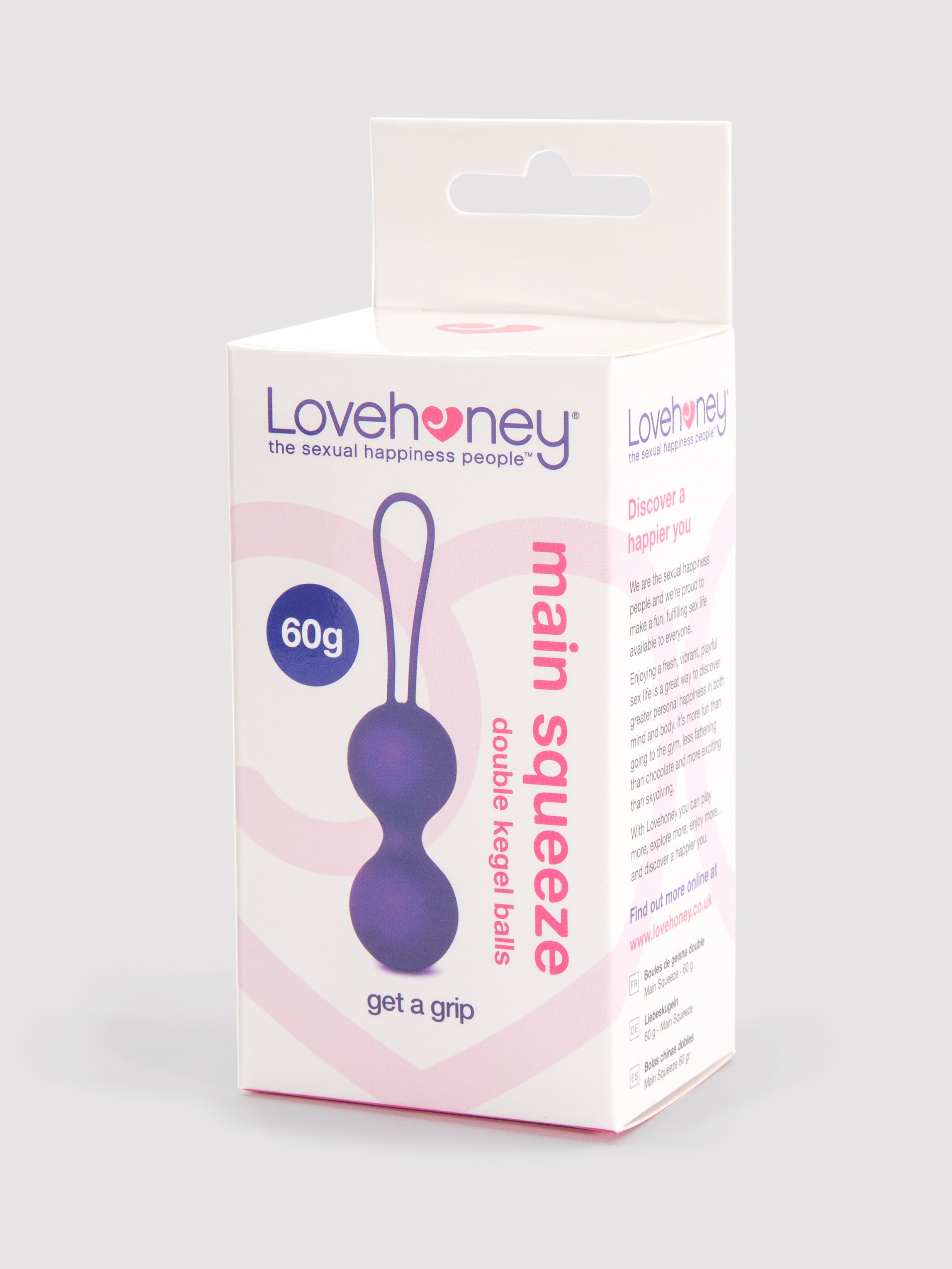 Lovehoney Main Squeeze Double Kegel Balls 60g, Purple, hi-res