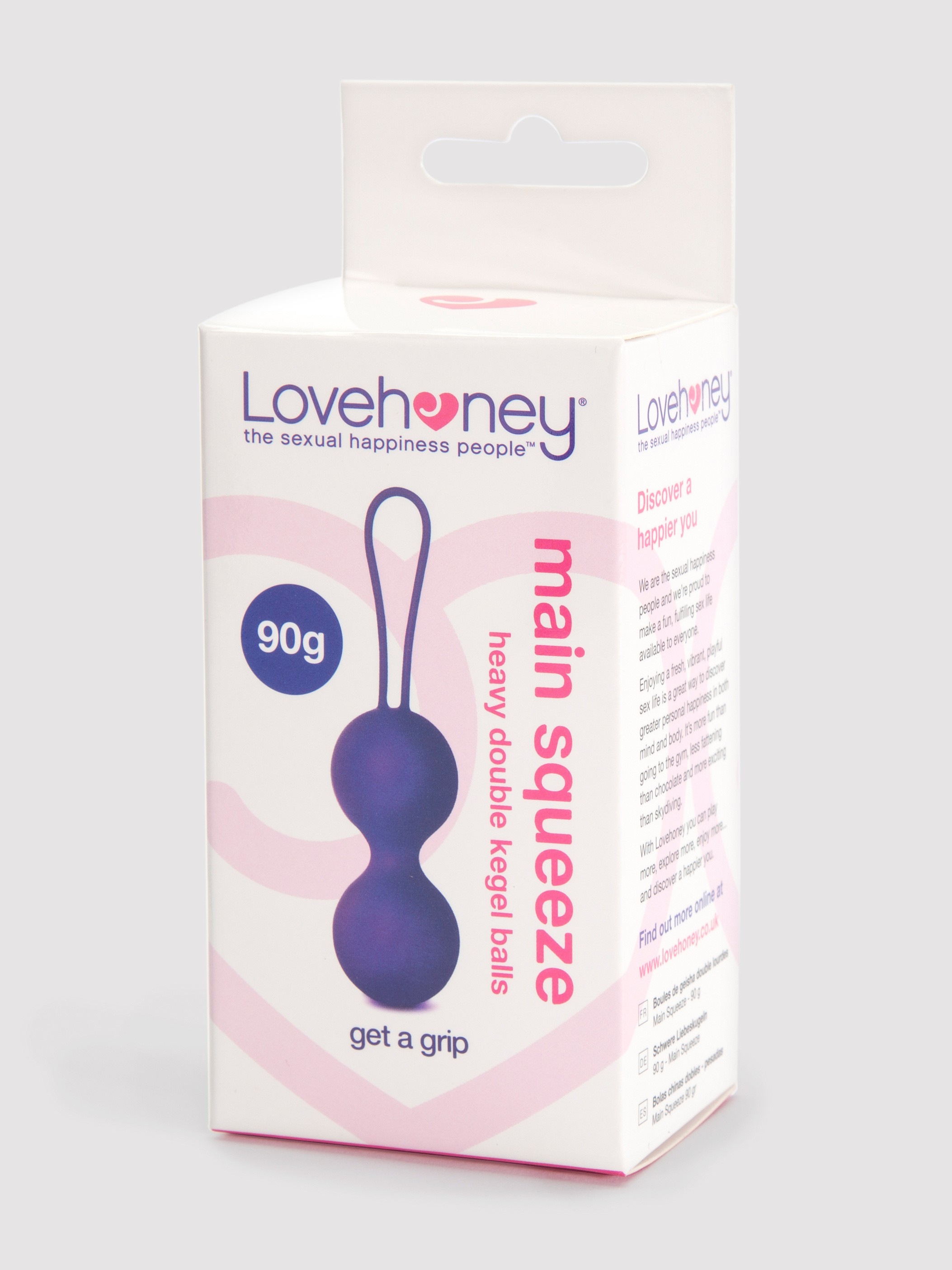 Lovehoney Main Squeeze Heavy Double Kegel Balls 90g, Purple, hi-res
