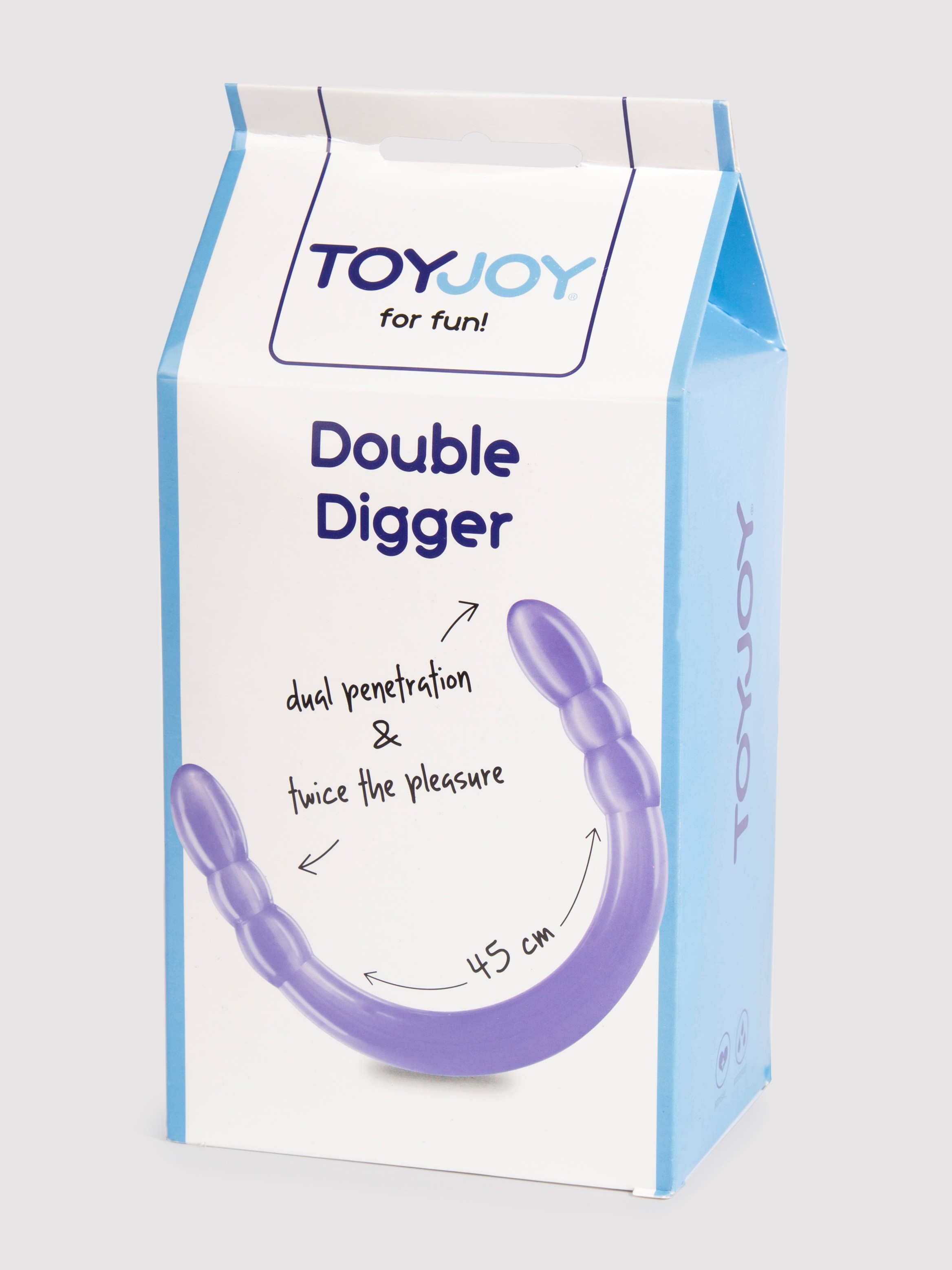 Toy Joy Double Digger Penetration Double-Ended Dildo, Purple, hi-res